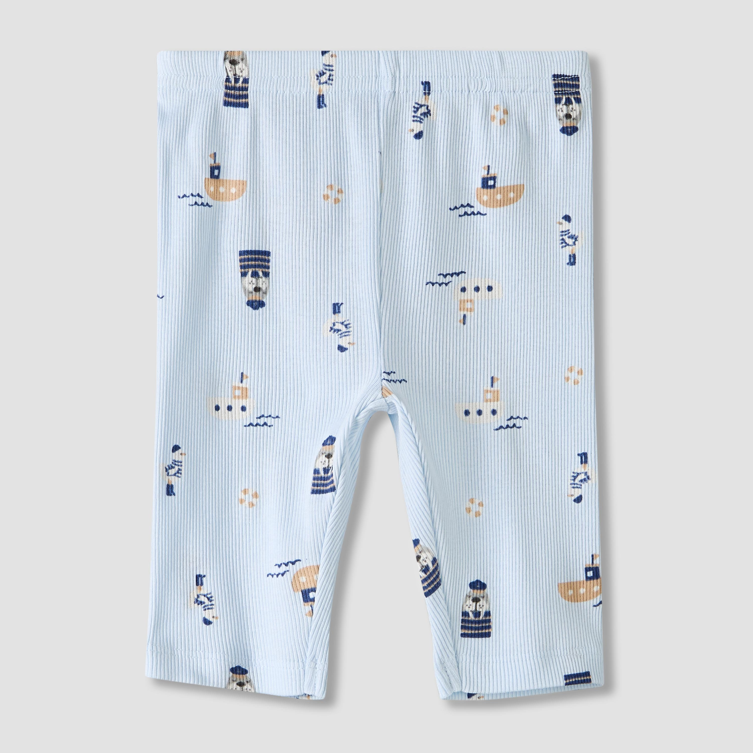 Pack of 2 Juniors Cotton Round Neck Long Sleeves Pyjama Set with Nautical Print-baby-boys-clothing-nightwear-pyjamasets-image-4