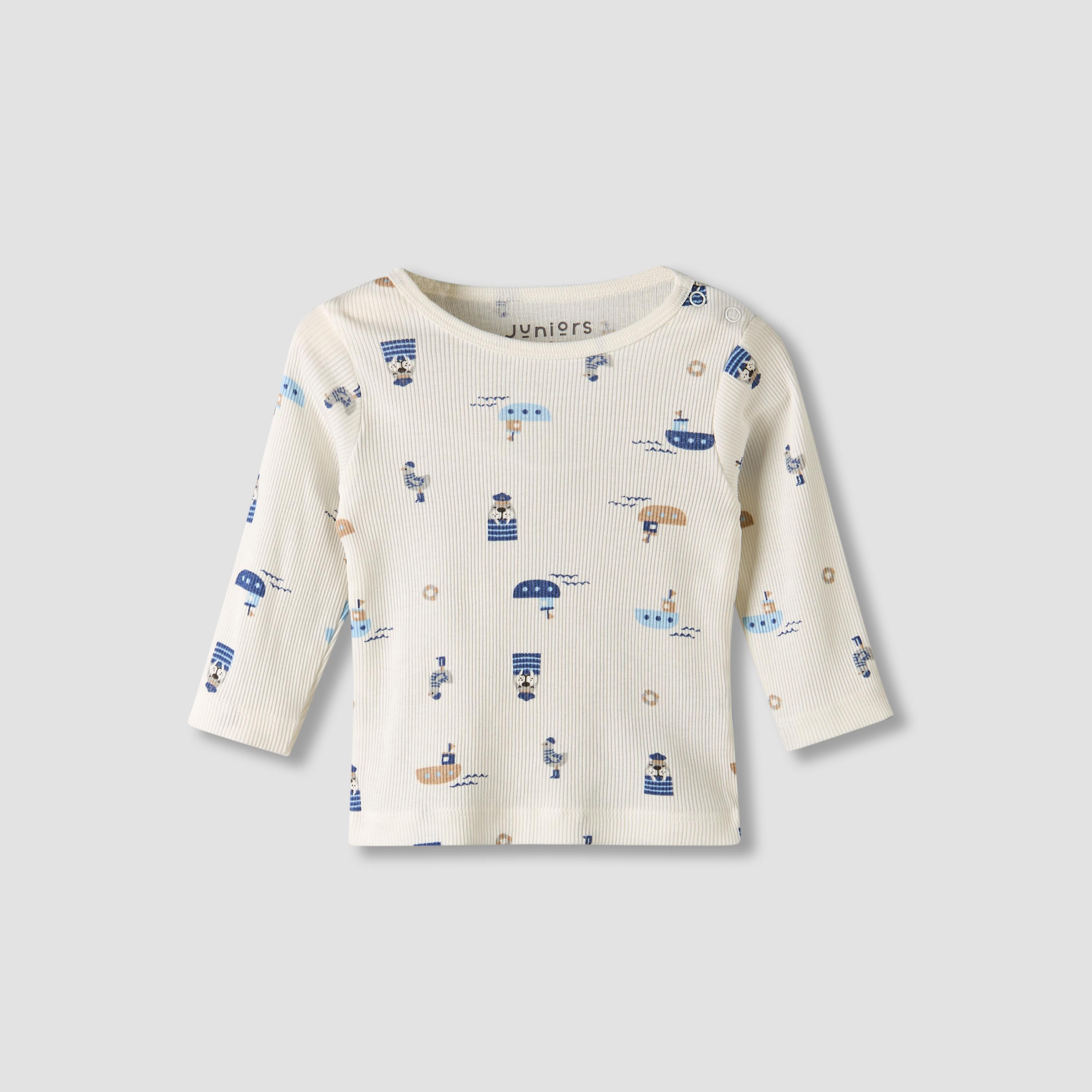 Pack of 2 Juniors Cotton Round Neck Long Sleeves Pyjama Set with Nautical Print-baby-boys-clothing-nightwear-pyjamasets-image-5