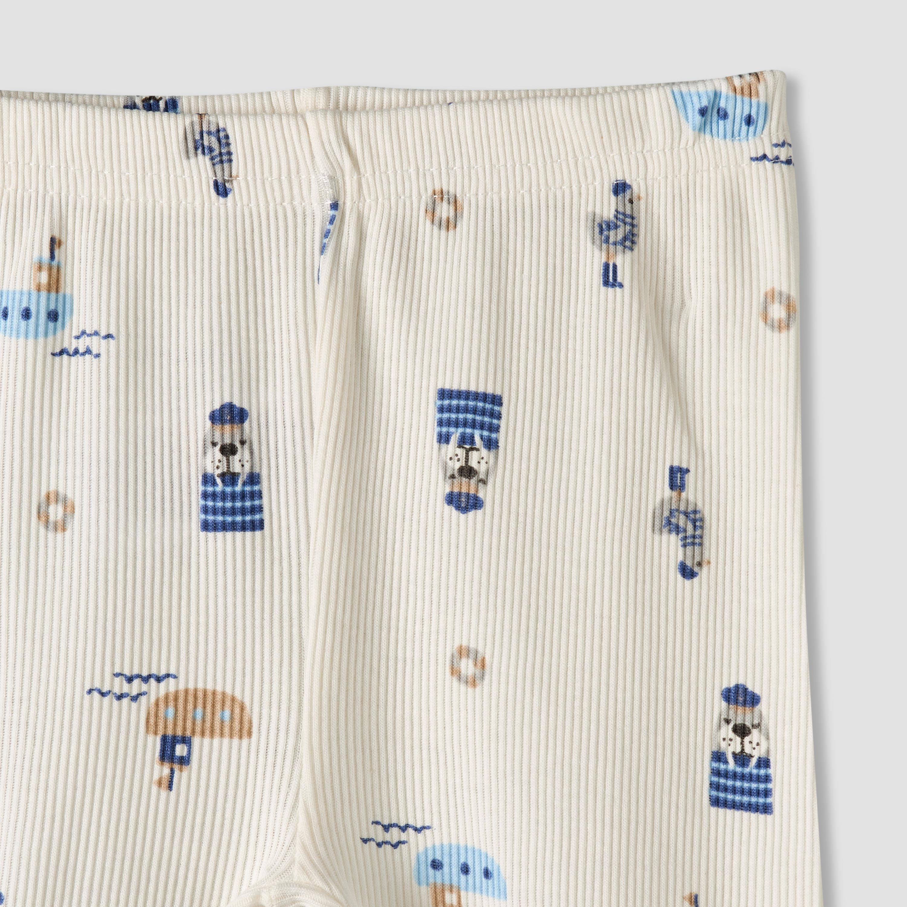 Pack of 2 Juniors Cotton Round Neck Long Sleeves Pyjama Set with Nautical Print-baby-boys-clothing-nightwear-pyjamasets-image-9
