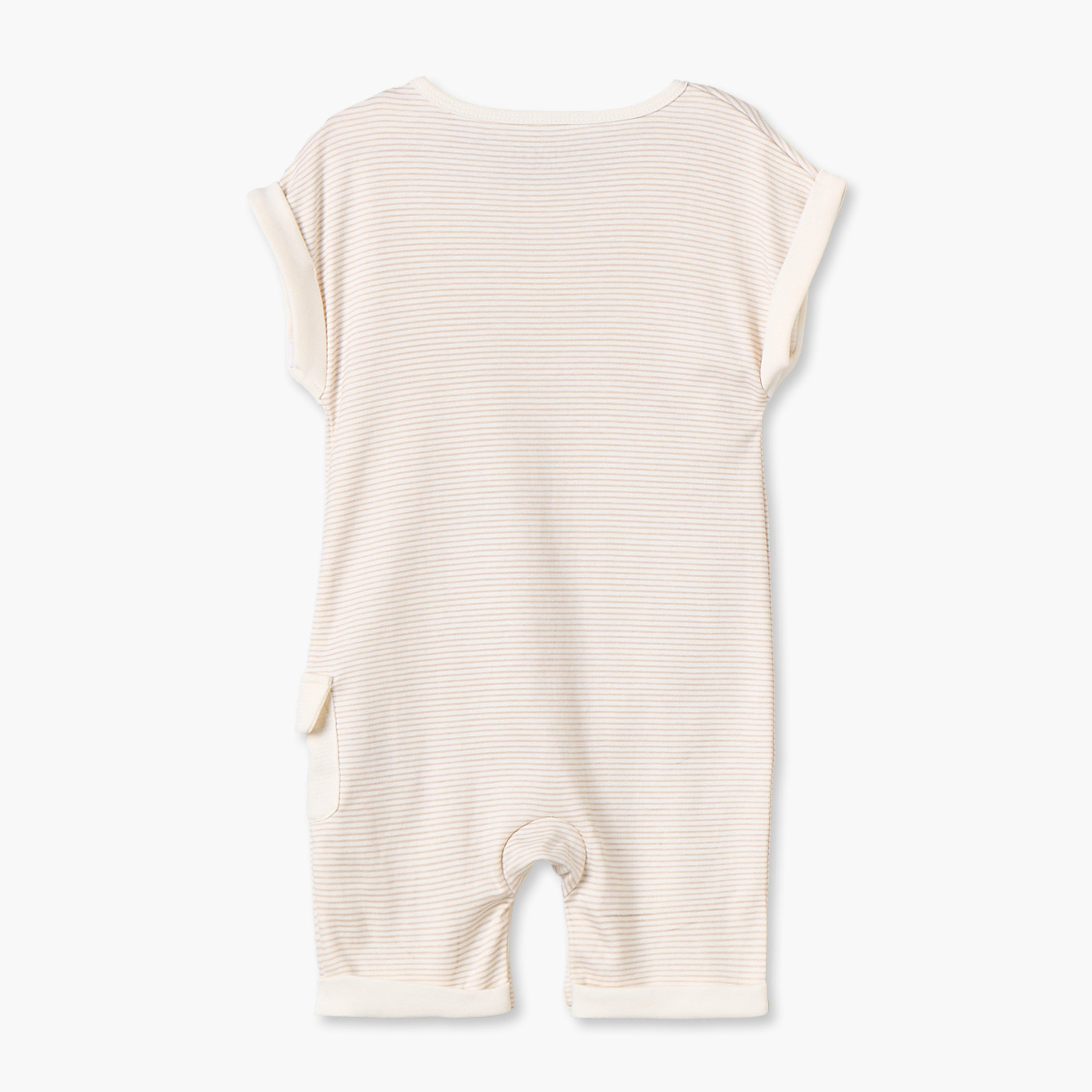 أفرول مخطط بياقة ضيقة وأكمام قصيرة من جونيورز-baby-boys-clothing-rompers-image-2