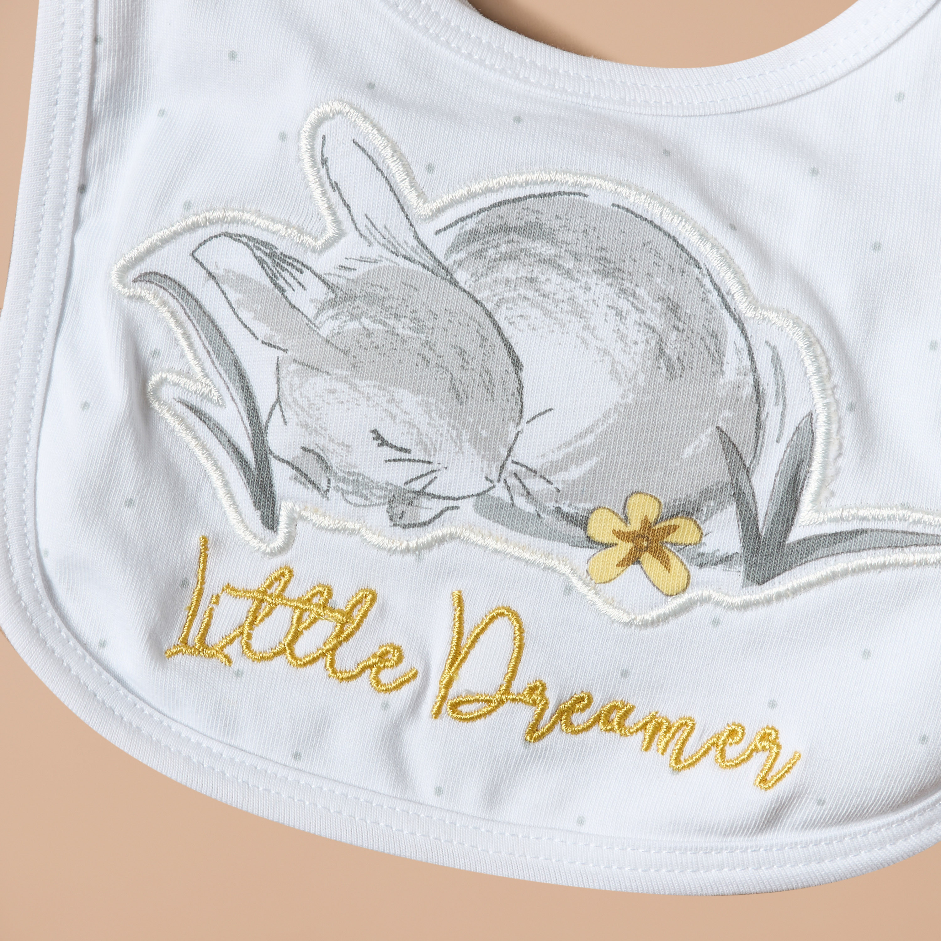 Juniors Bunny Applique Muslin Bib-baby-feeding-bibs-image-3