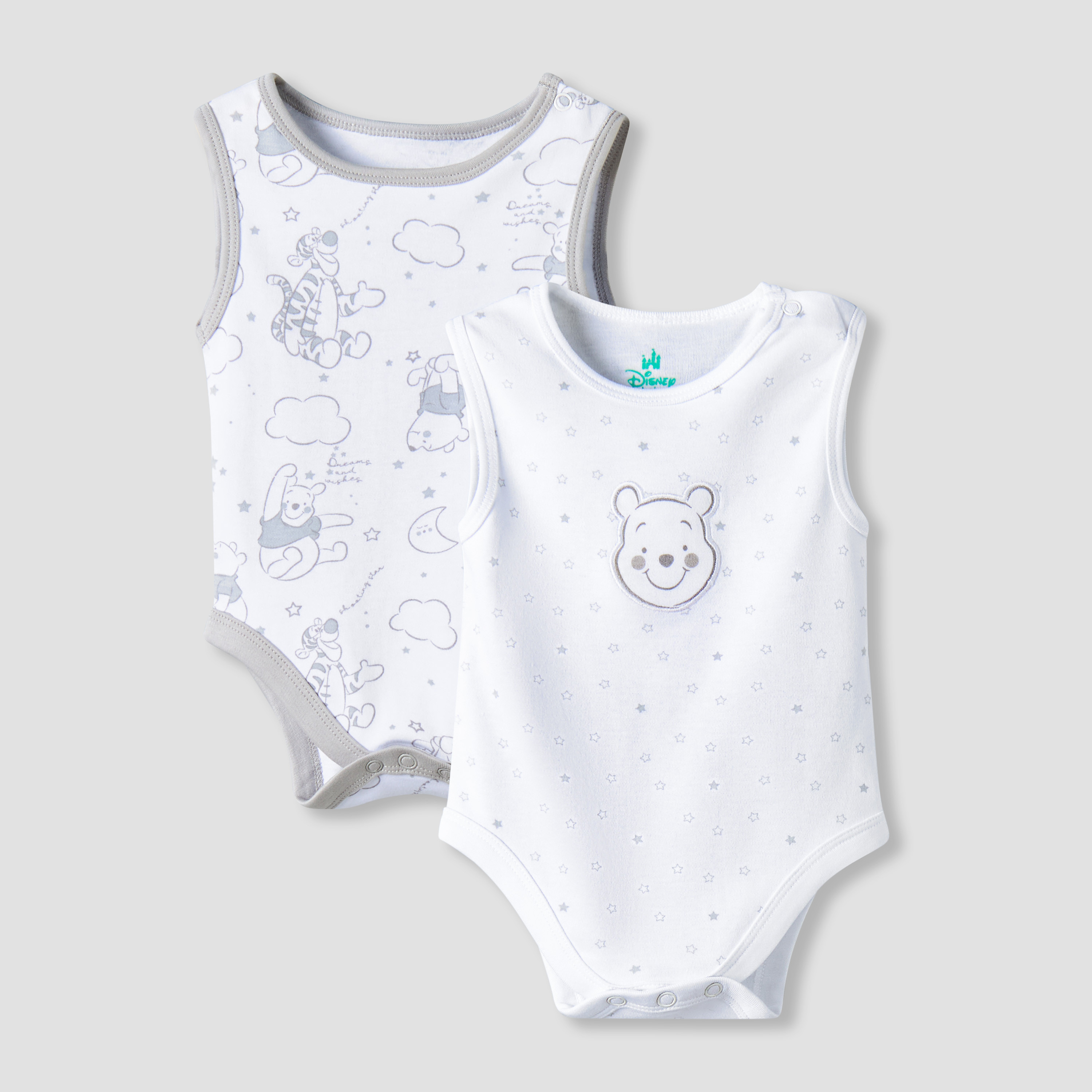 بودي سوت دون أكمام بياقة مستديرة وطبعات ويني ذا بوه من ديزني - عبوة من قطعتين-baby-boys-clothing-bodysuits-image-1