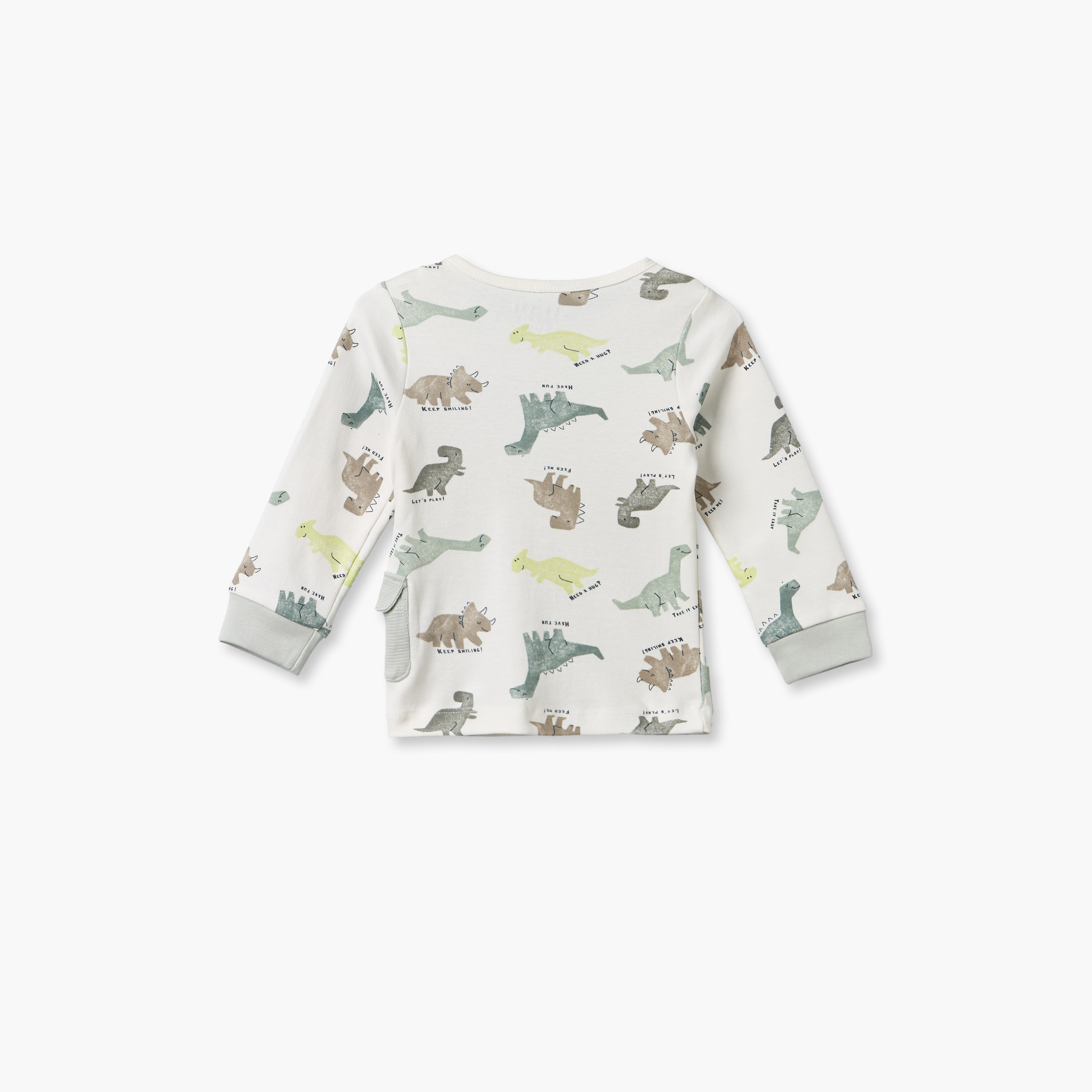 طقم بيجاما قطن بطبعات ديناصور وياقة ضيقة وأكمام طويلة من جونيورز-baby-boys-clothing-nightwear-pyjamasets-image-4