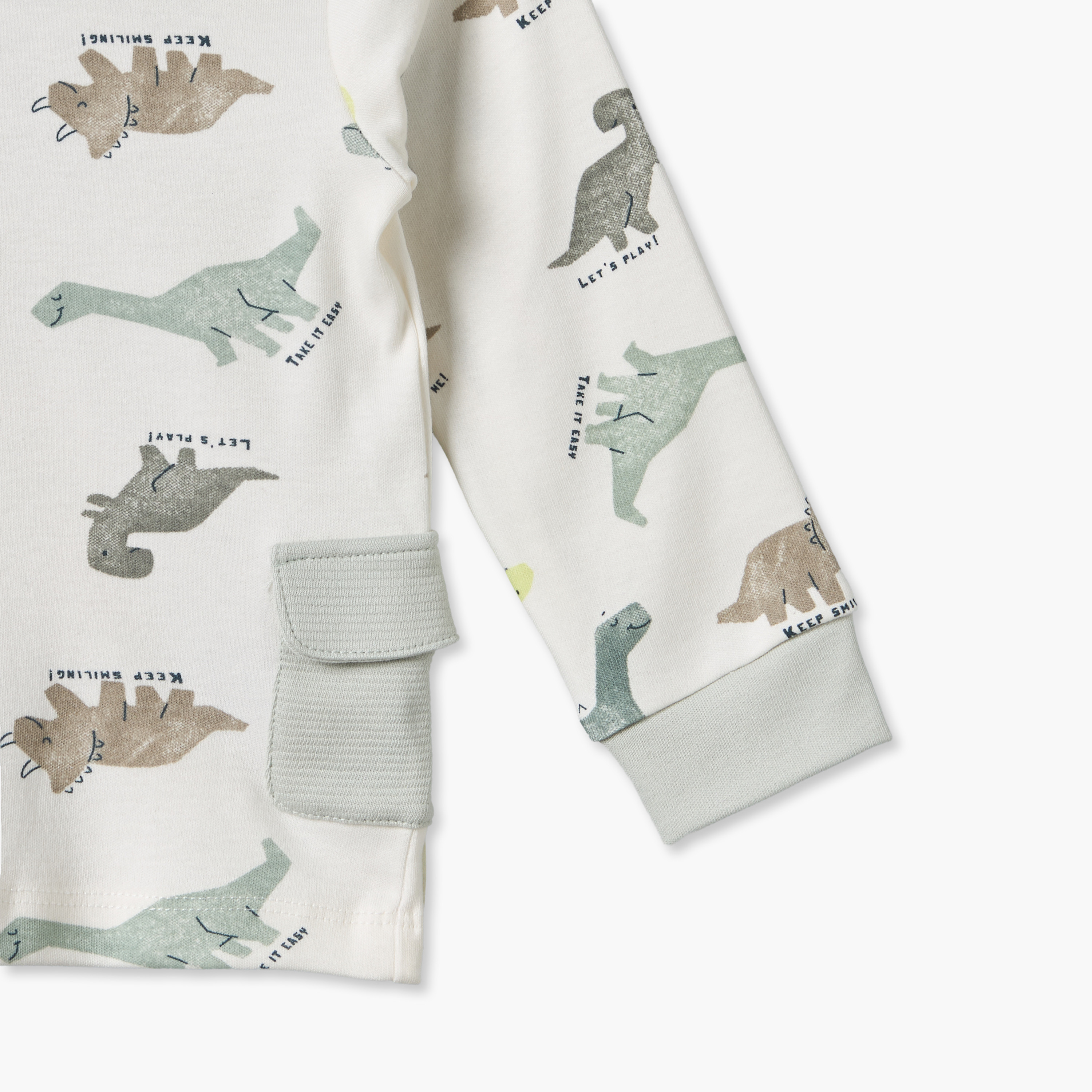 طقم بيجاما قطن بطبعات ديناصور وياقة ضيقة وأكمام طويلة من جونيورز-baby-boys-clothing-nightwear-pyjamasets-image-6