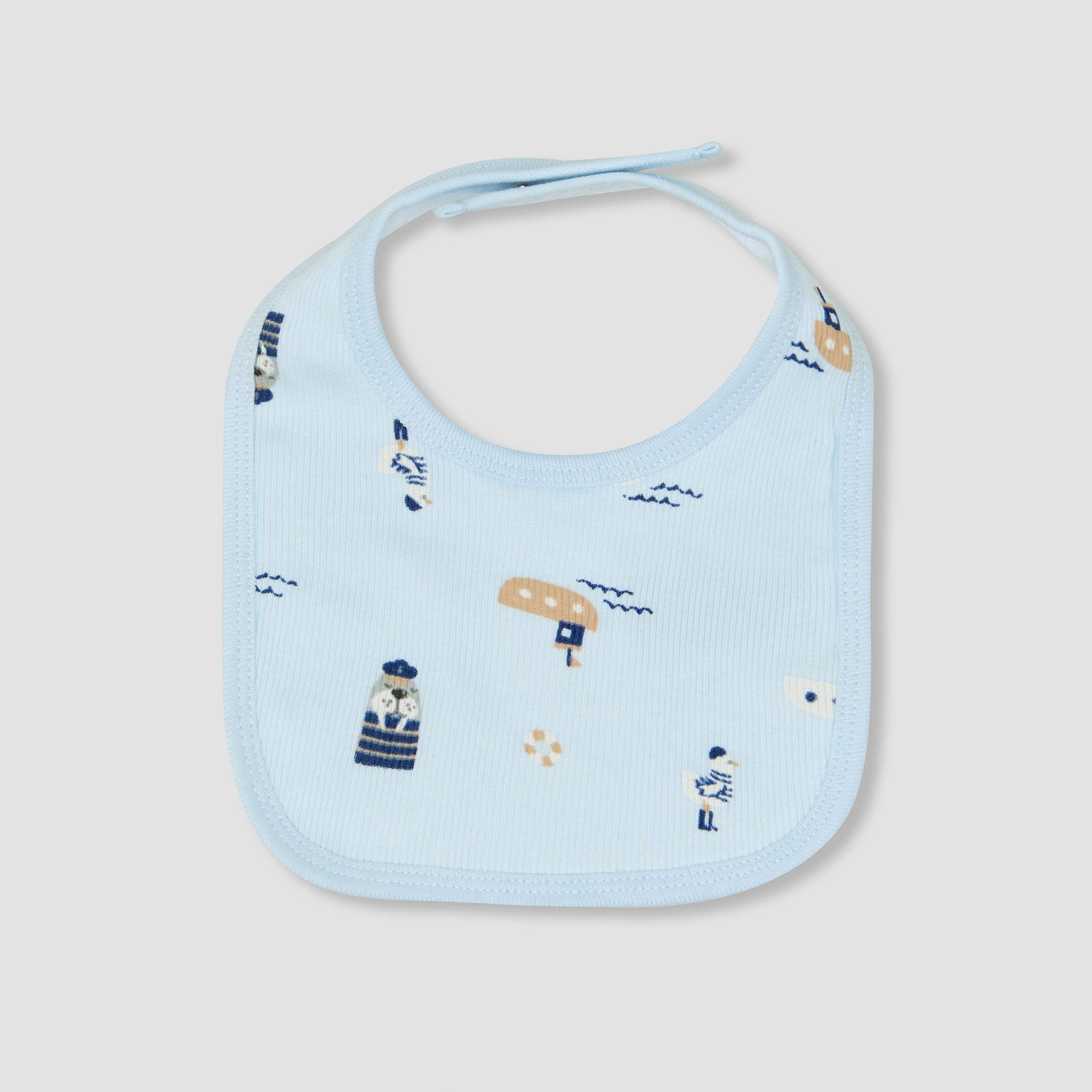 Pack of 2 Juniors Baby Bib with Snap Button Closure-baby-feeding-bibs-image-2