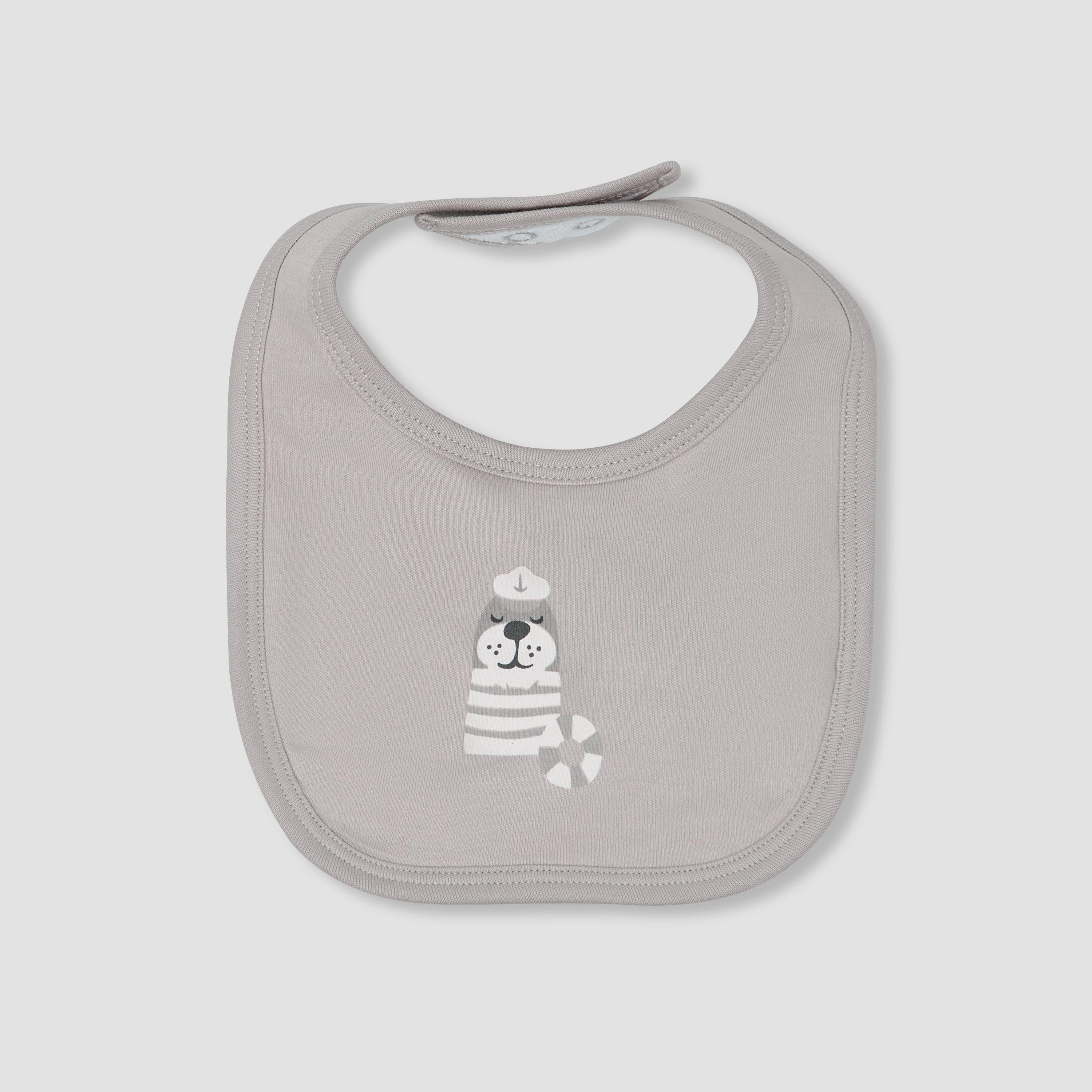 Pack of 2 Juniors Baby Bib with Snap Button Closure-baby-feeding-bibs-image-3