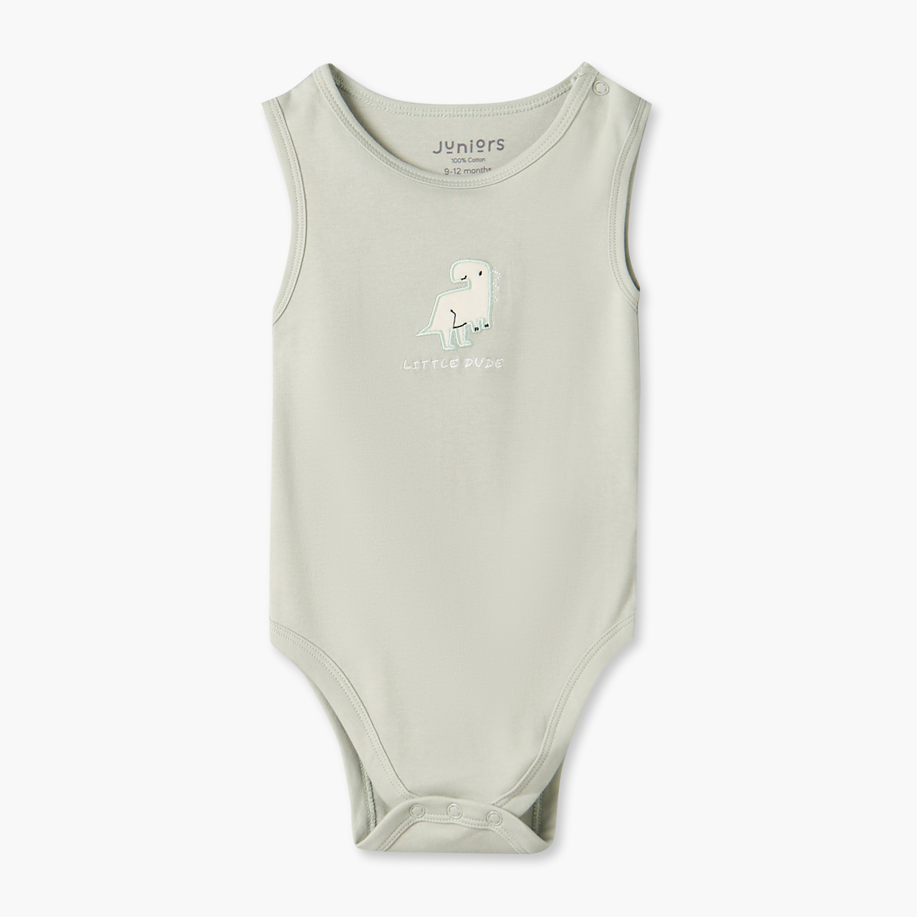 Pack of 2 Juniors Crew Neck Sleeveless Bodysuit with Snap Button Closure-baby-boys-clothing-bodysuits-image-3