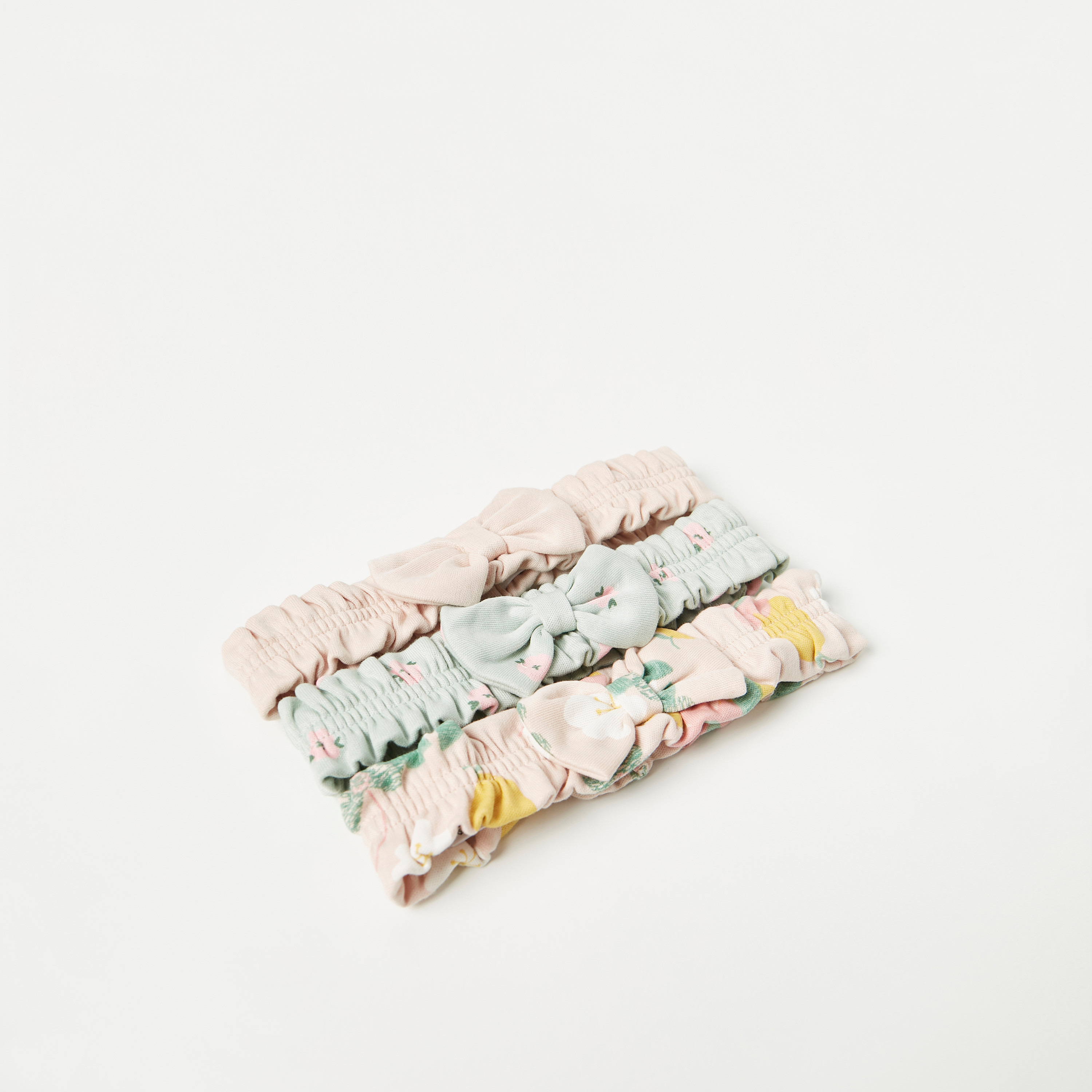 شرائط رأس قطن بفيونكة من جونيورز - طقم من 3 قطع-baby-girls-accessories-hairaccessories-image-2