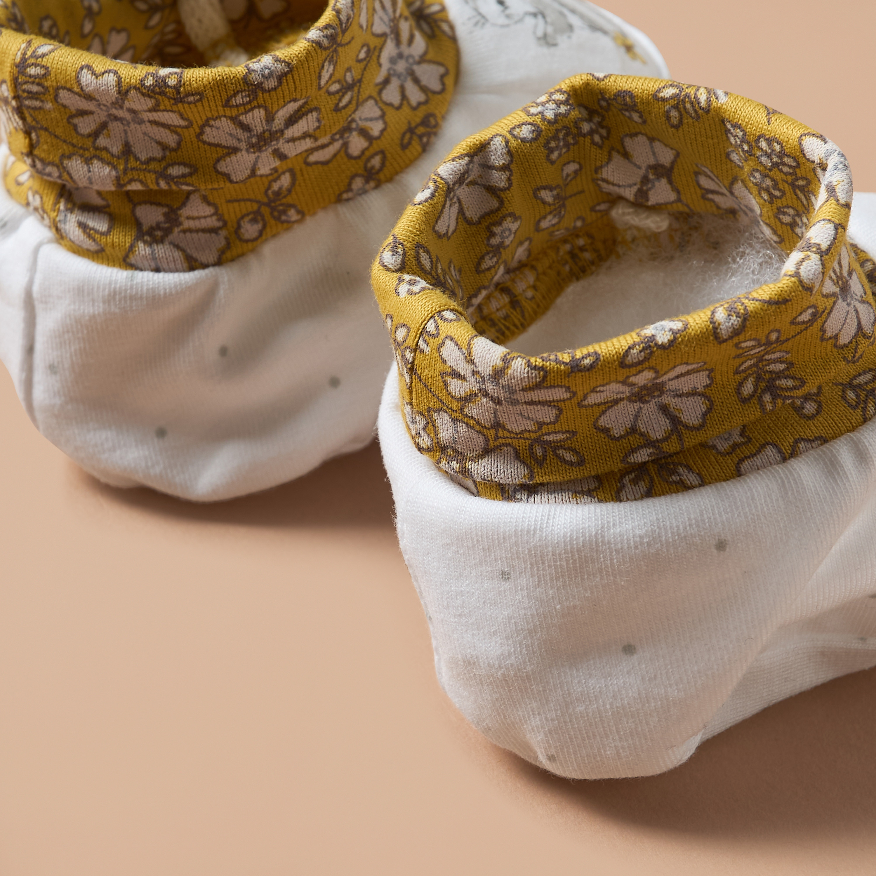 Juniors Bunny Print Booties-baby-girls-shoes-booties-image-3