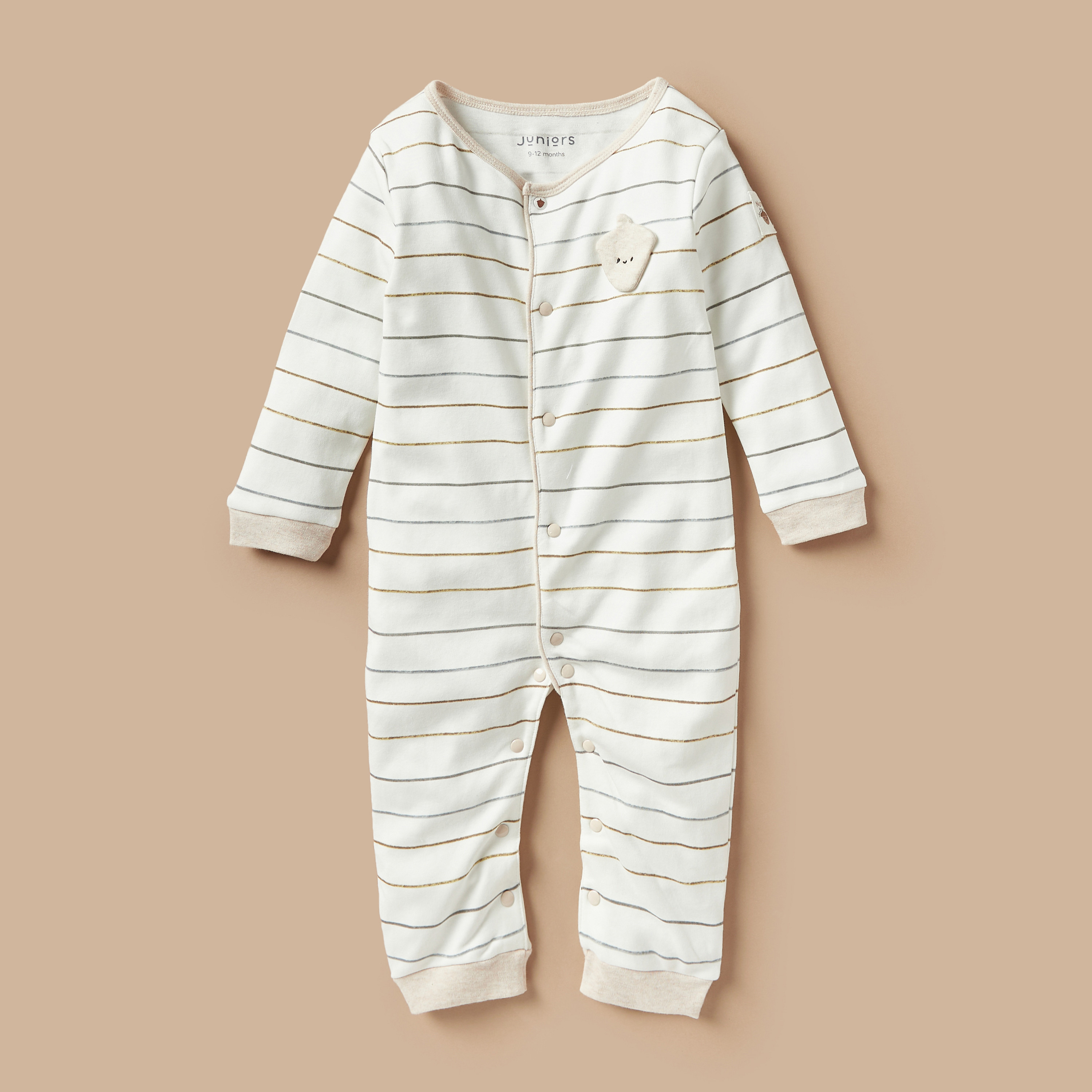 بدلة نوم مخطّطة بأكمام طويلة من جونيورز-baby-boys-clothing-nightwear-sleepsuits-image-1