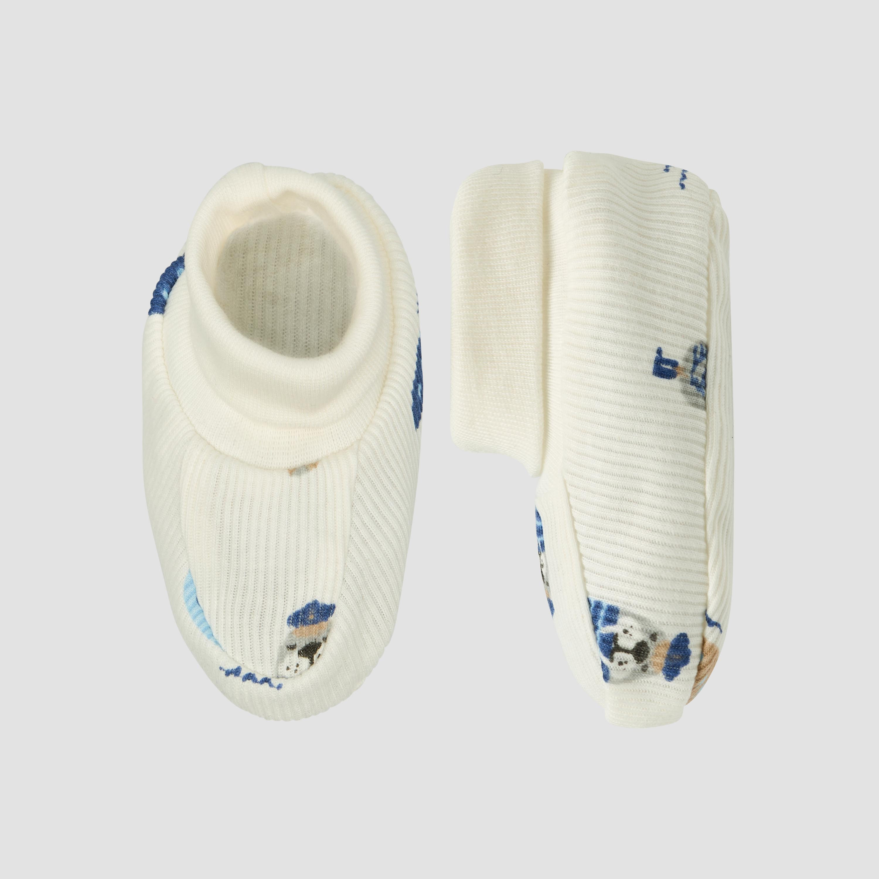 Pack of 2 Juniors Booties with Elasticated Cuff, Printed-baby-boys-shoes-booties-image-3