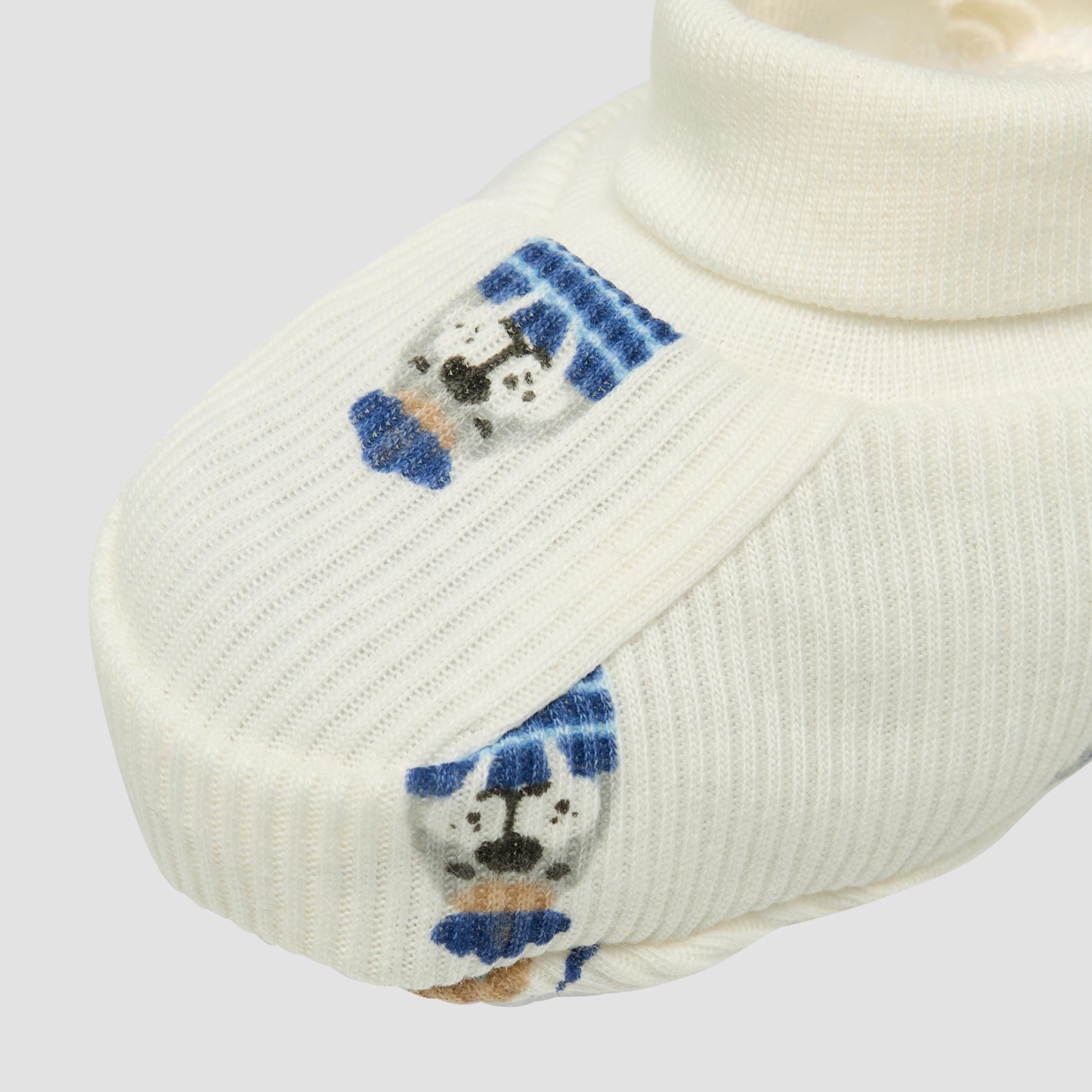 Pack of 2 Juniors Booties with Elasticated Cuff, Printed-baby-boys-shoes-booties-image-6