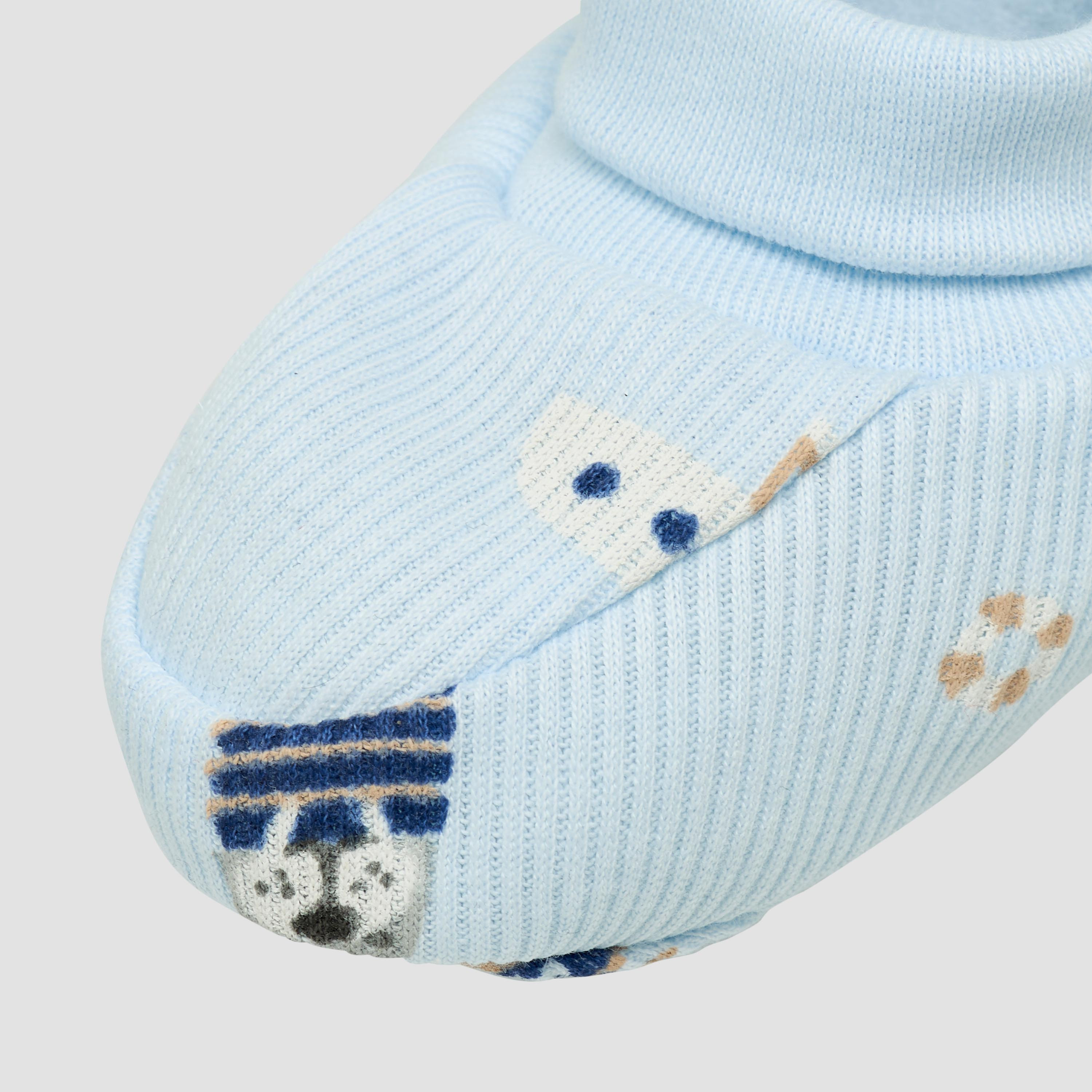 Pack of 2 Juniors Booties with Elasticated Cuff, Printed-baby-boys-shoes-booties-image-8