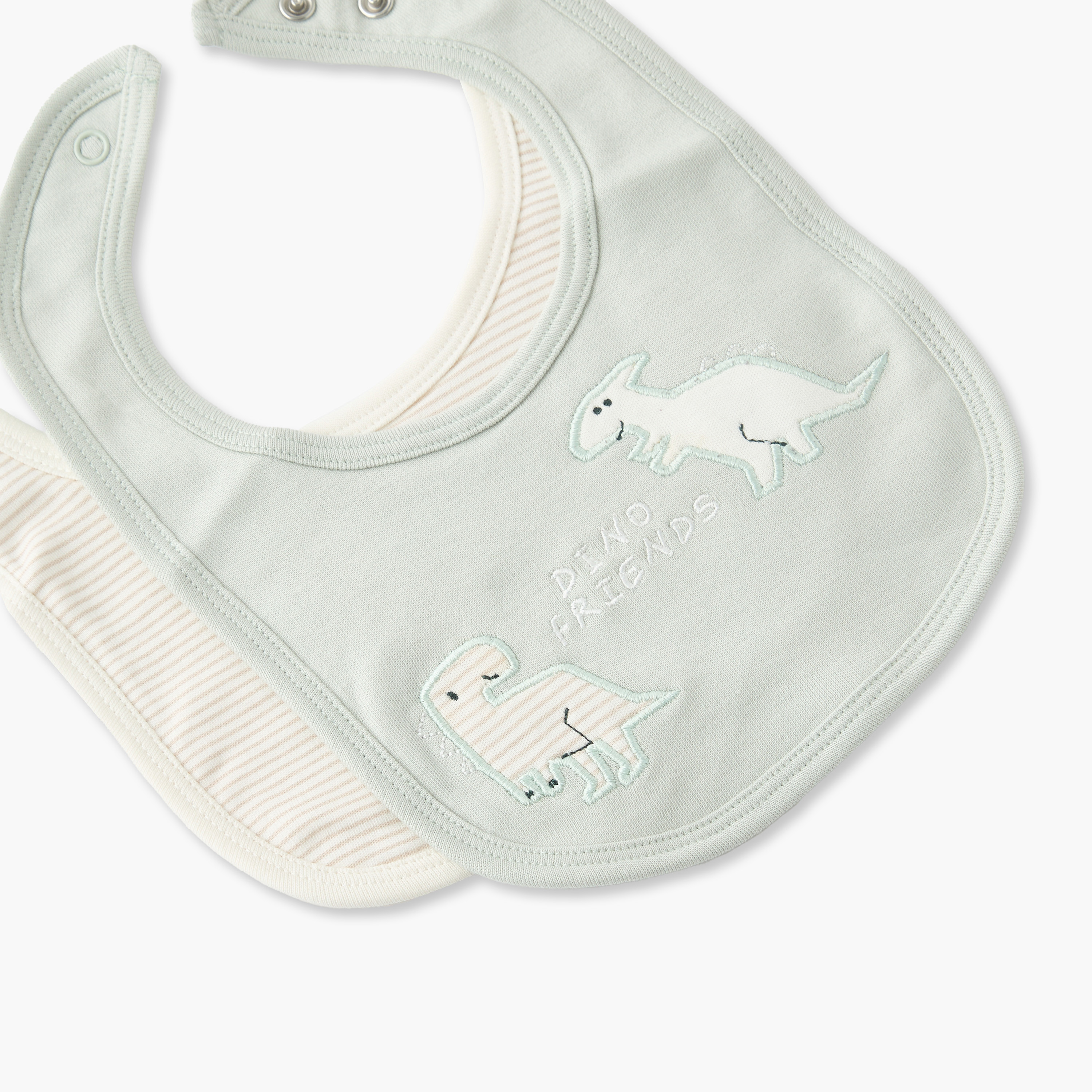 مرايل أطفال بطبعات ديناصور من جونيورز - عبوة من قطعتين-baby-feeding-bibs-image-5