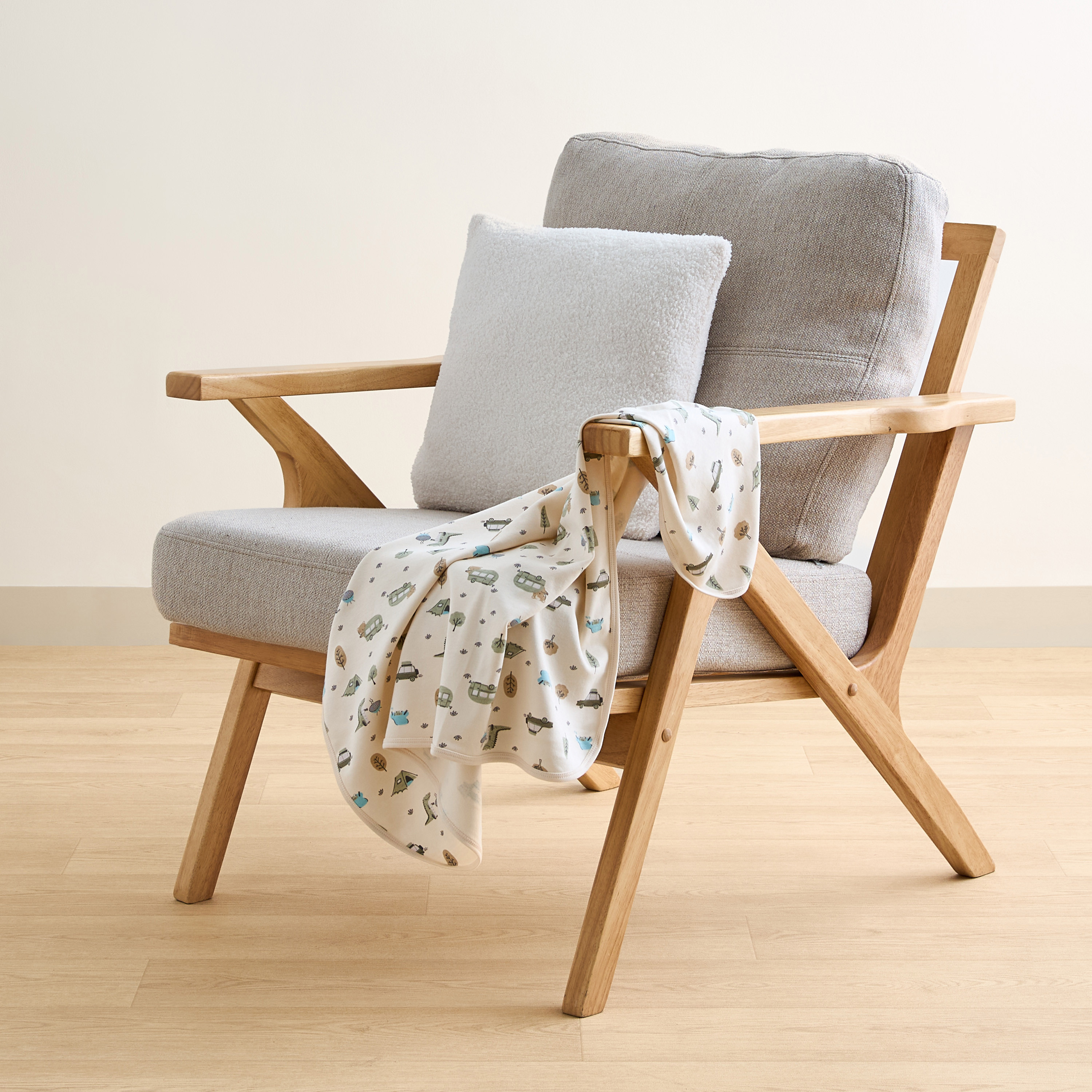 Juniors Graphic Print Receiving Blanket - 70x70 cm-baby-nursery-blanketsandswaddles-receivingblankets-image-2