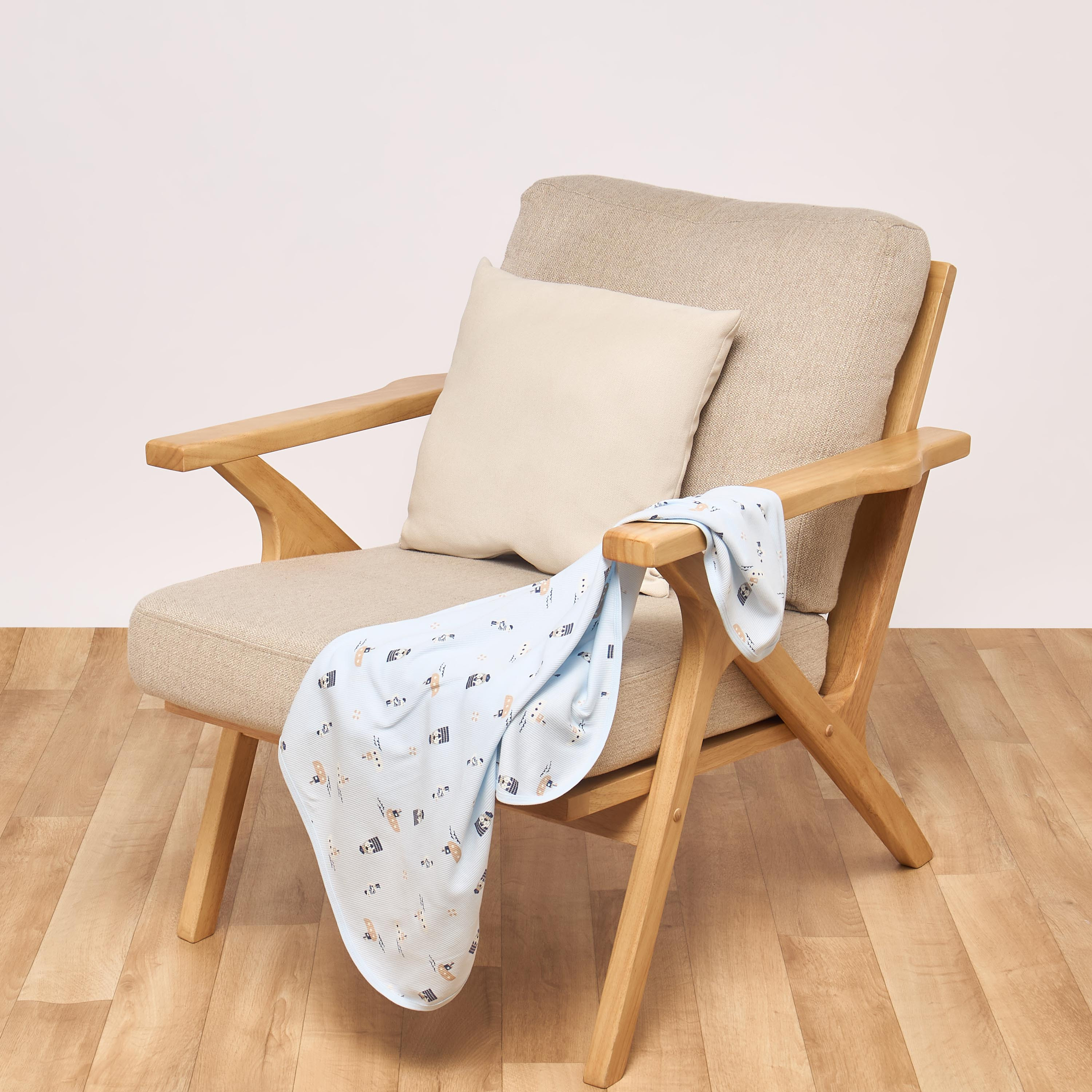 Pack of 2 Juniors Receiving Blanket with Nautical Print-baby-nursery-blanketsandswaddles-receivingblankets-image-2