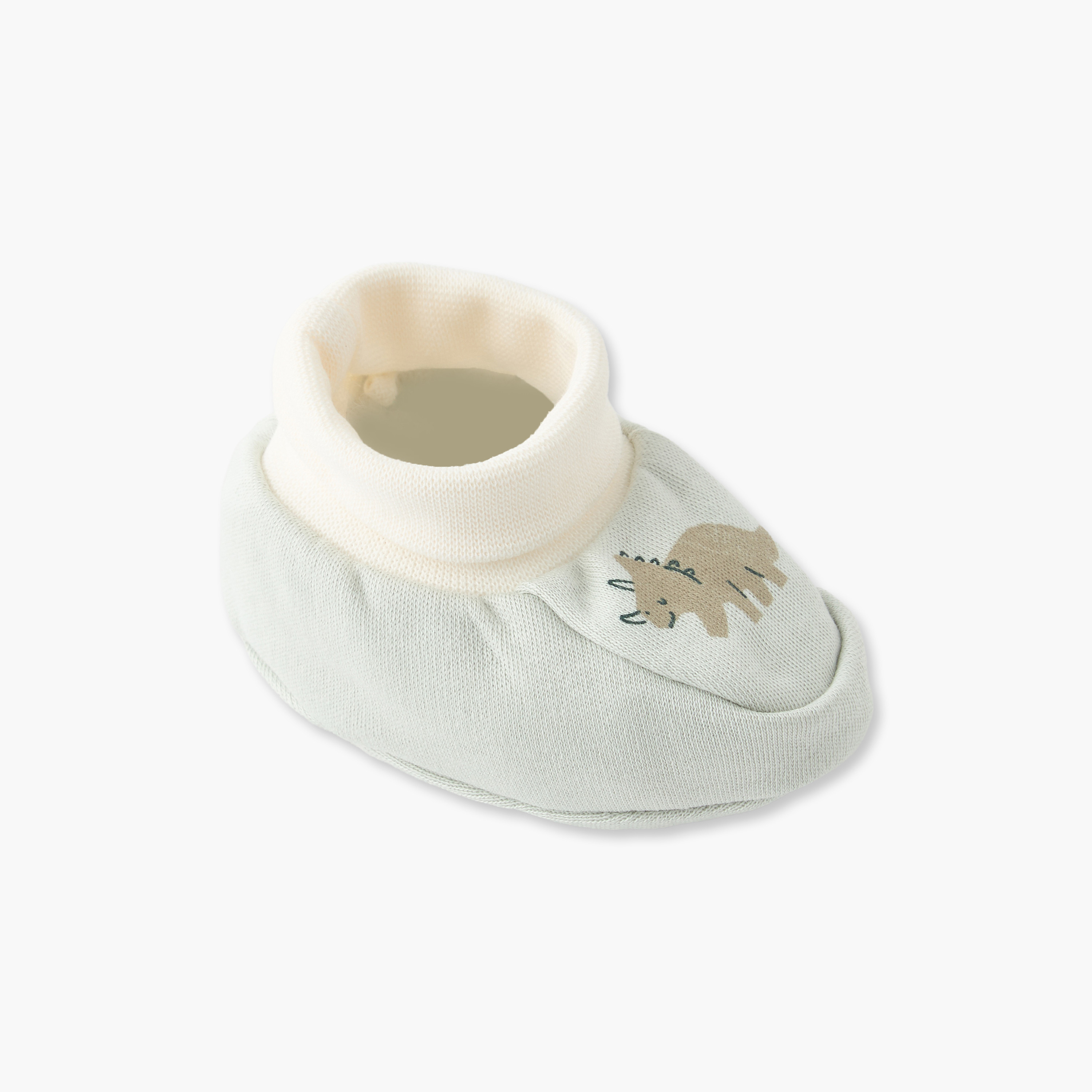 Juniors Baby Booties with Dinosaur Print-baby-boys-shoes-booties-image-4