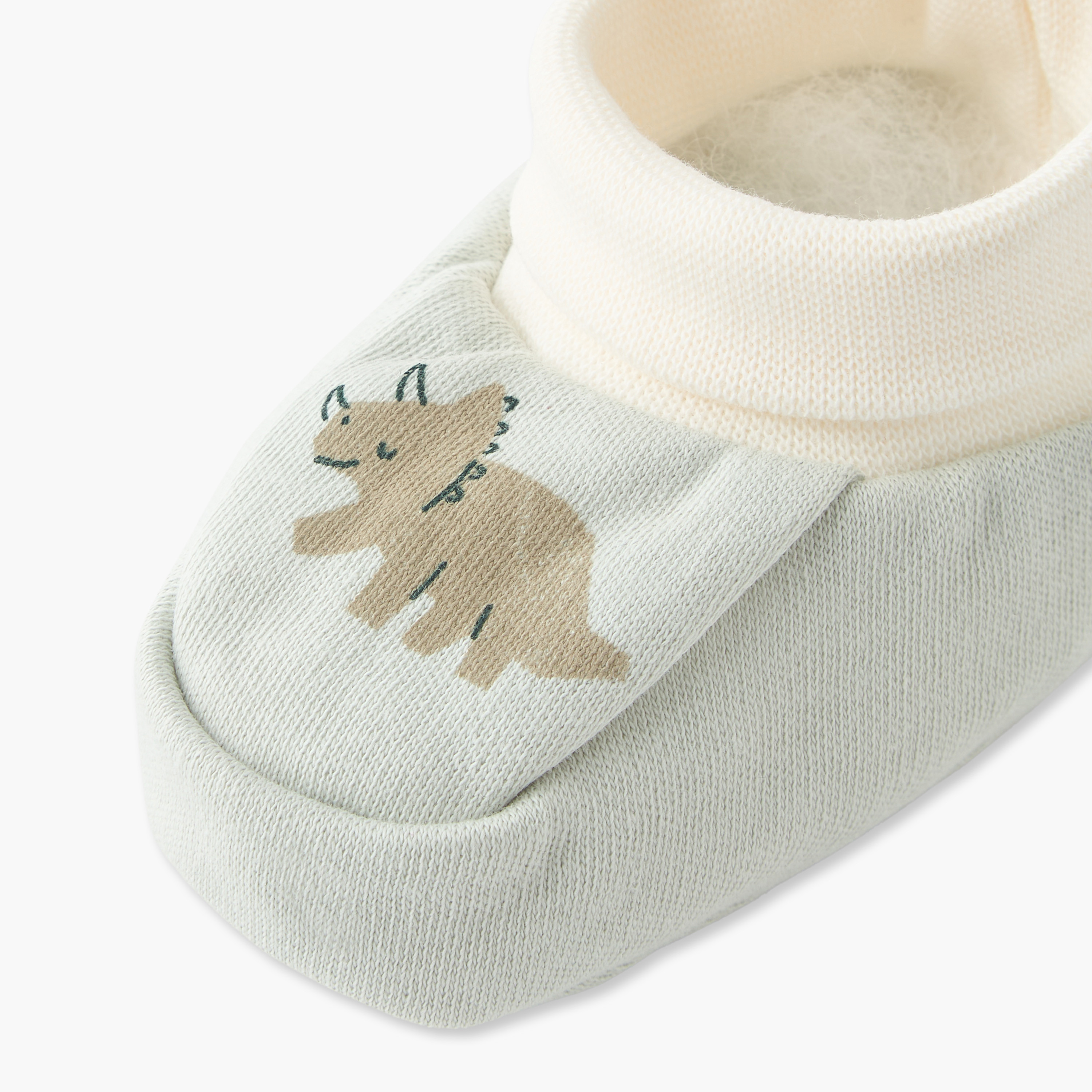 Juniors Baby Booties with Dinosaur Print-baby-boys-shoes-booties-image-6