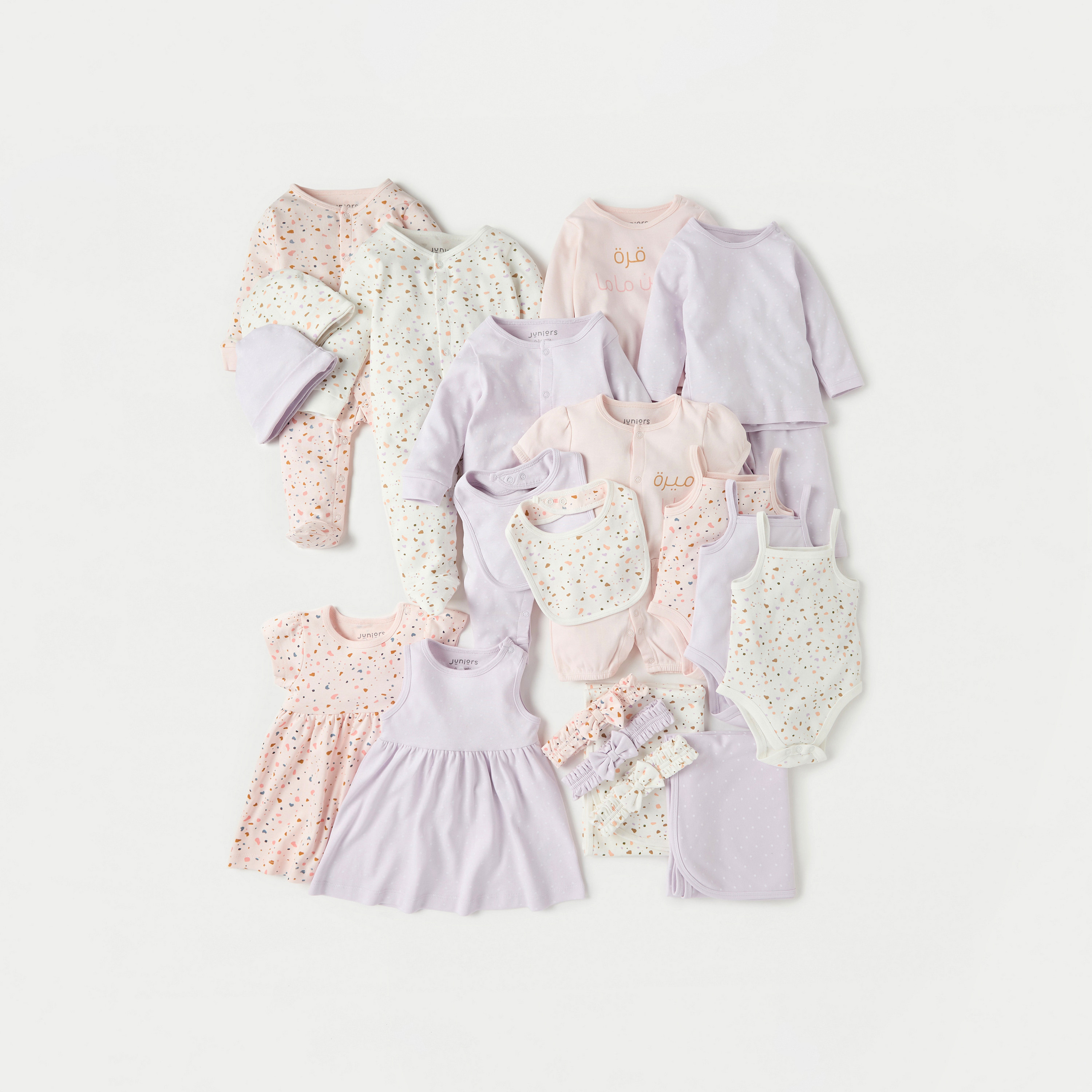 Juniors Printed Sleepsuit and Romper Set-baby-girls-clothing-nightwear-sleepsuits-image-6