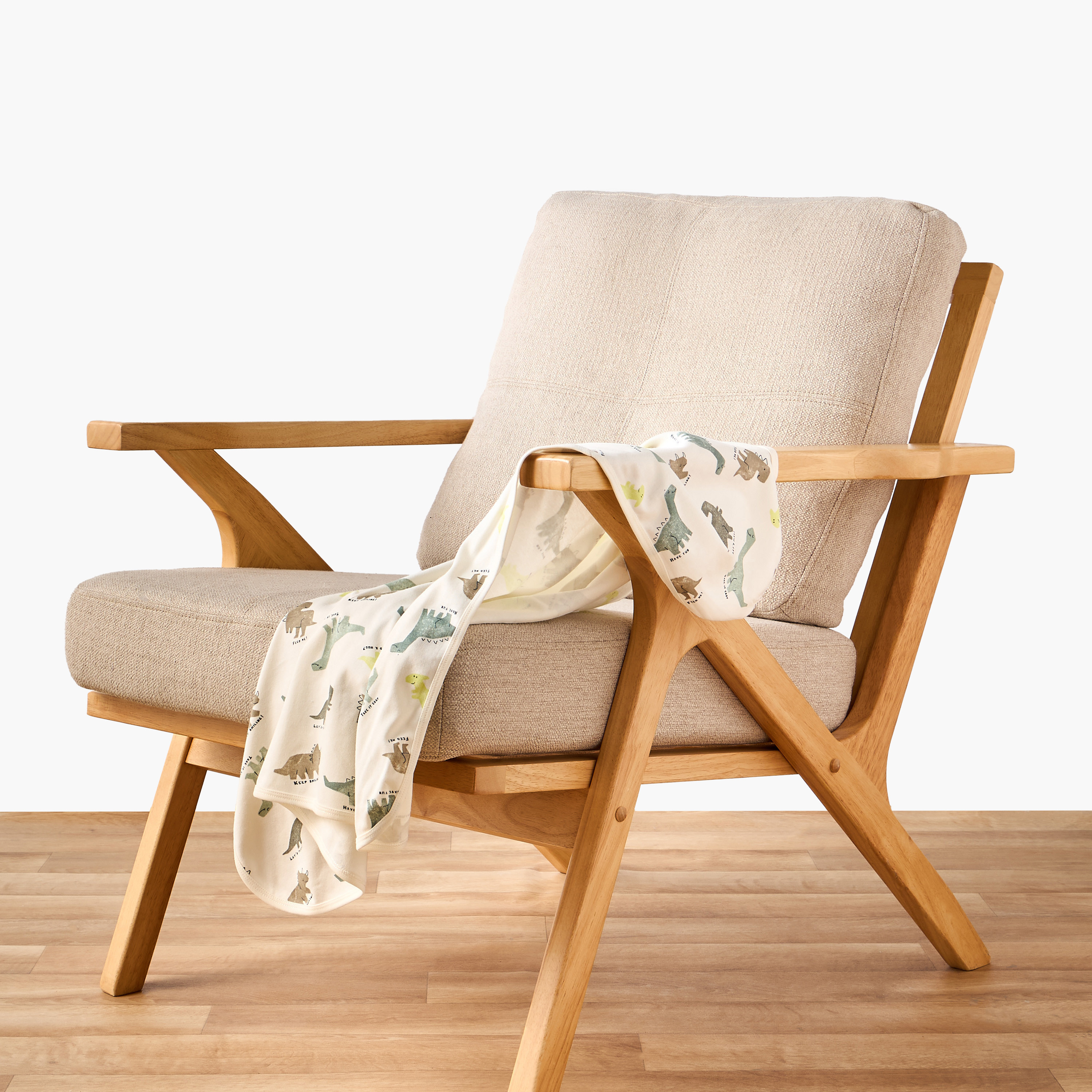 بطانية قطن لحديثي الولادة بطبعات ديناصور من جونيورز-baby-nursery-blanketsandswaddles-receivingblankets-image-2