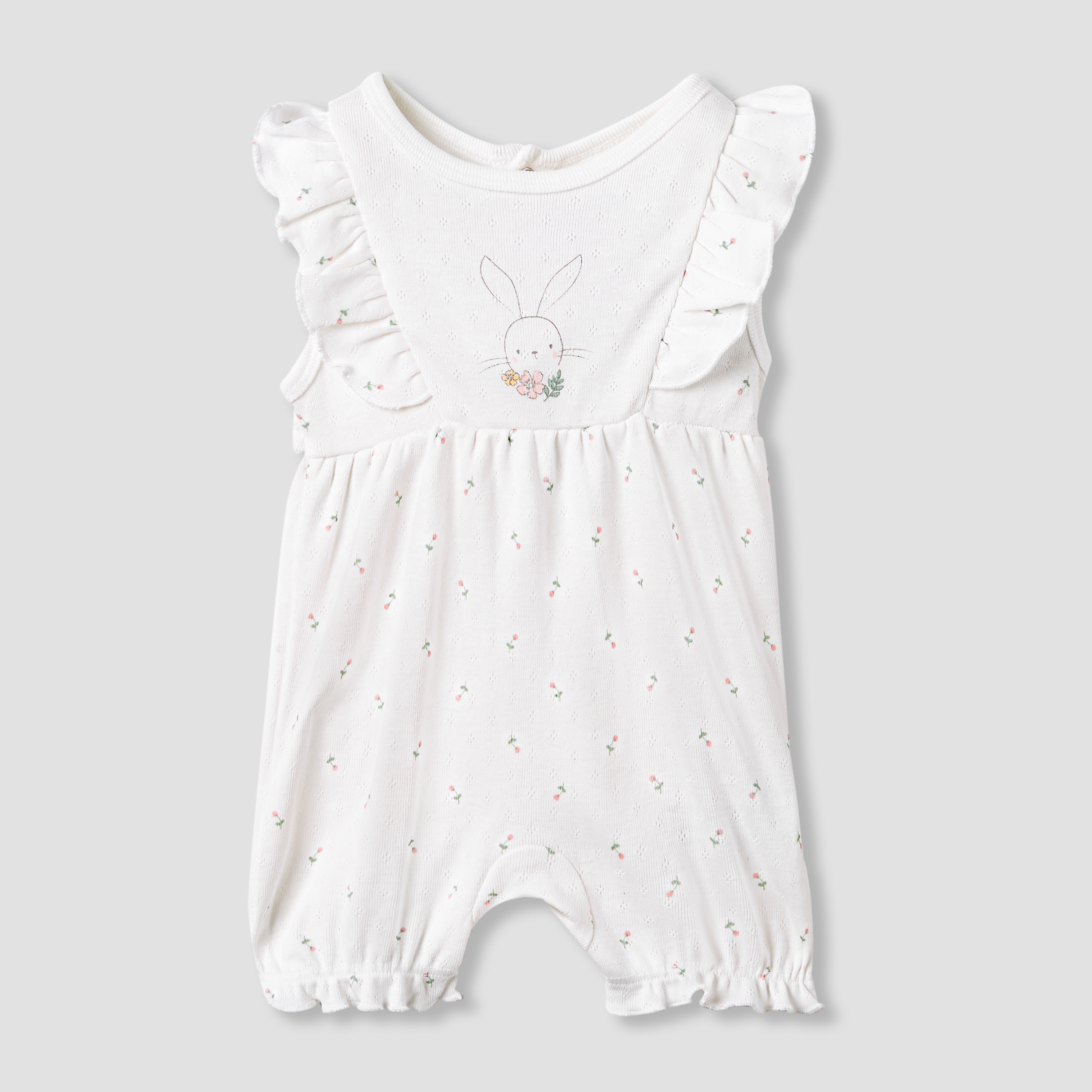 Juniors Printed Sleeveless Romper with Ruffle Accent-baby-girls-clothing-rompers-image-1