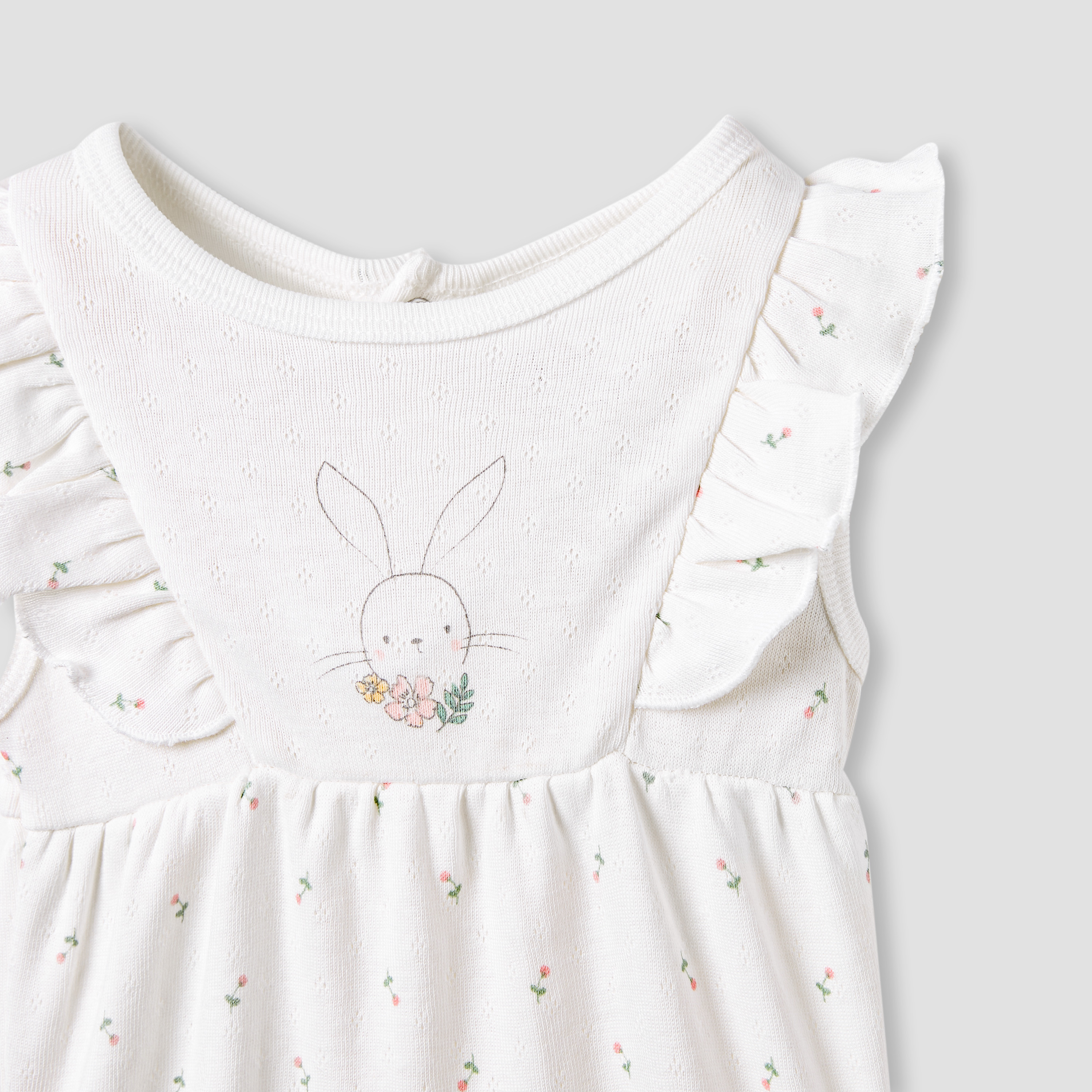 Juniors Printed Sleeveless Romper with Ruffle Accent-baby-girls-clothing-rompers-image-3