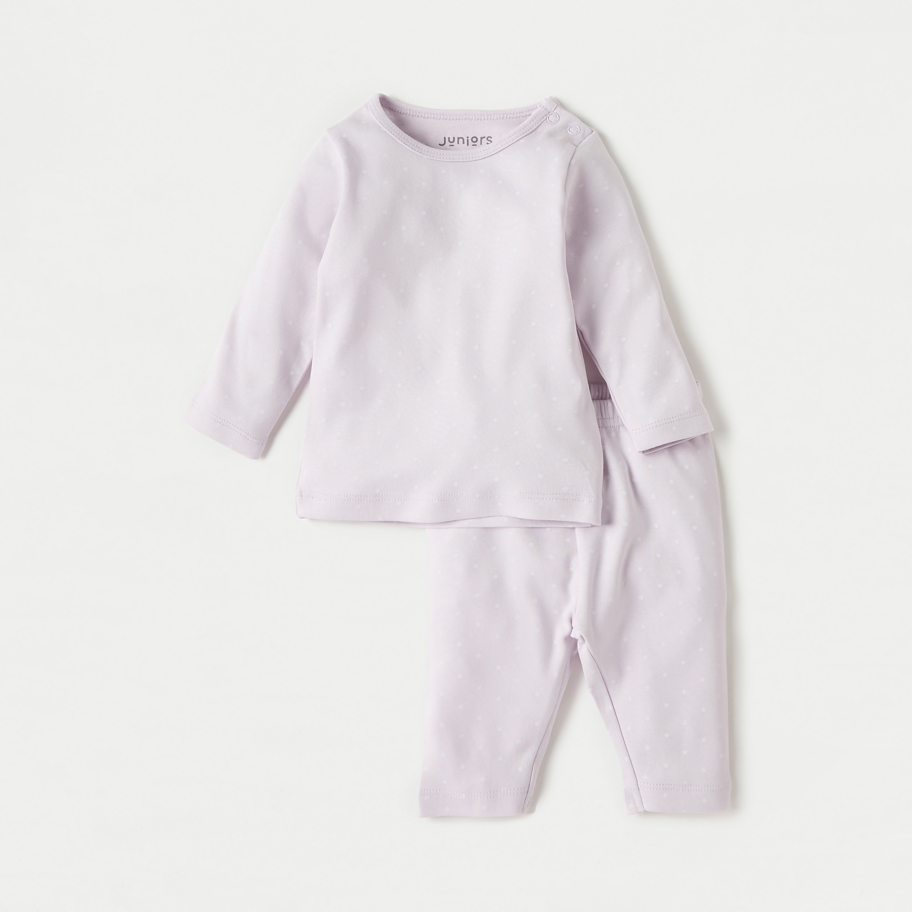 طقم بناطيل بيجاما وتيشيرتات بأكمام طويلة وطبعات قطعتين من جونيورز-baby-girls-clothing-nightwear-pyjamasets-image-3
