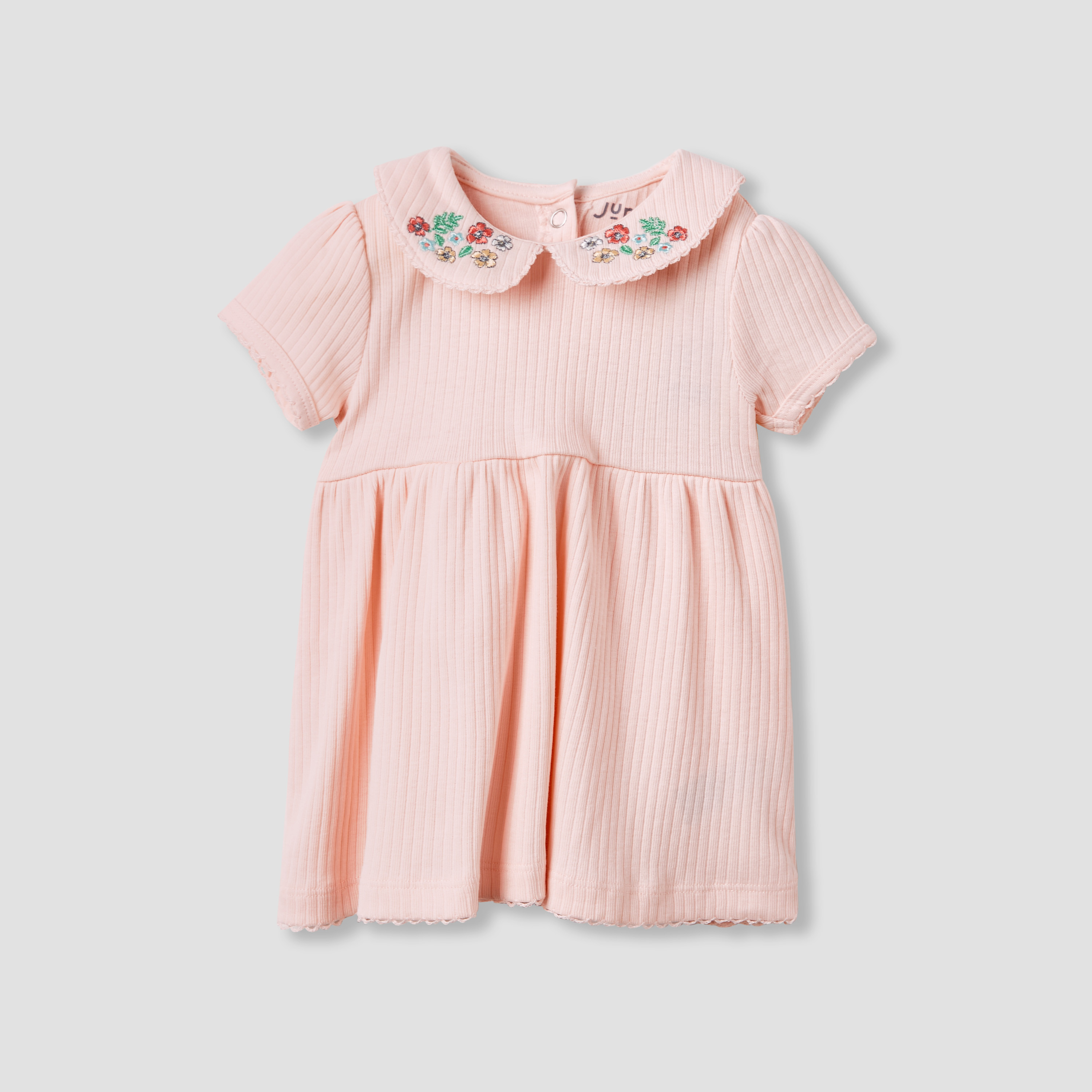 Juniors Embroidered Collared A-line Dress-baby-girls-clothing-dressesandjumpsuits-image-1