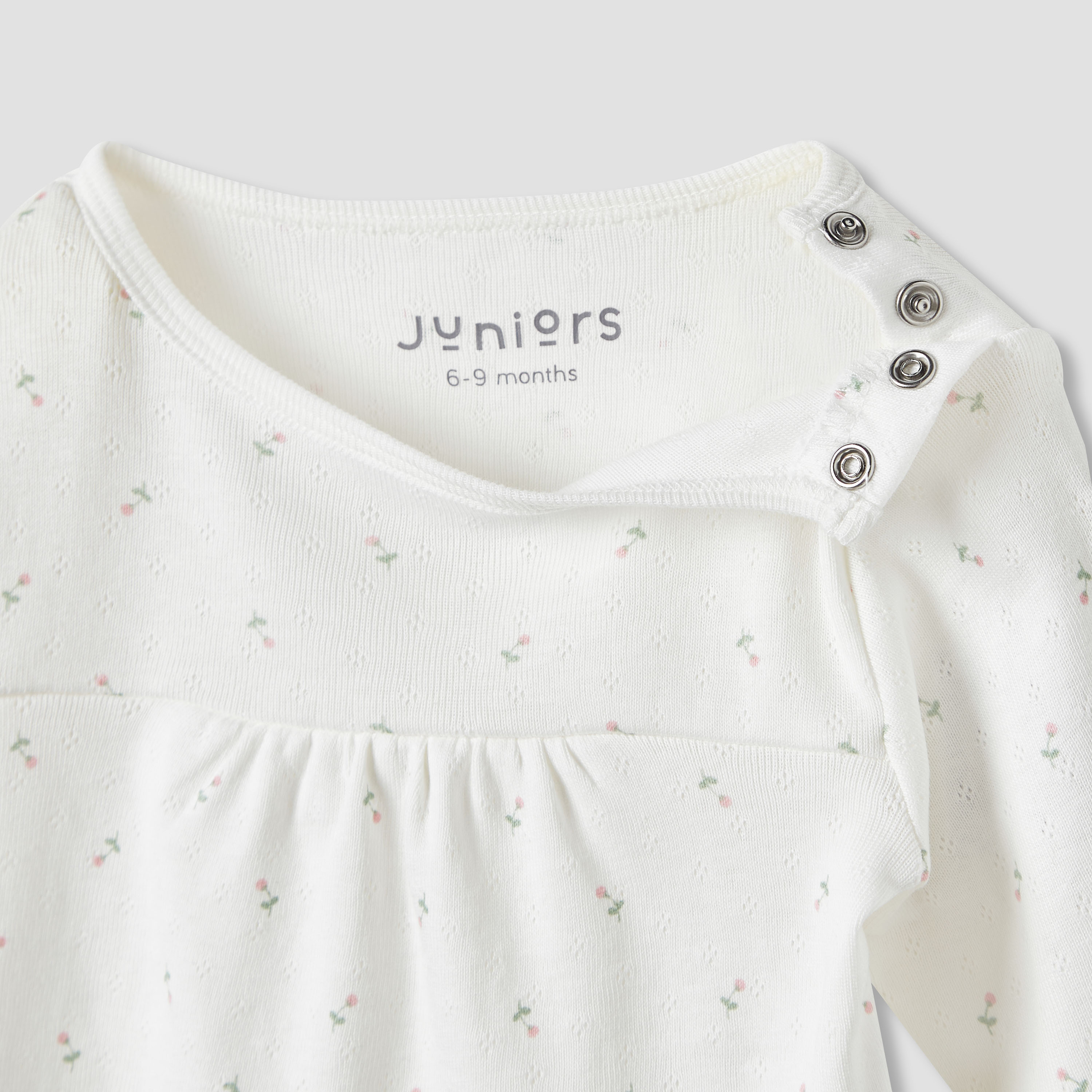 Juniors Bunny Print Top and Pyjama Set-baby-girls-clothing-nightwear-pyjamasets-image-4