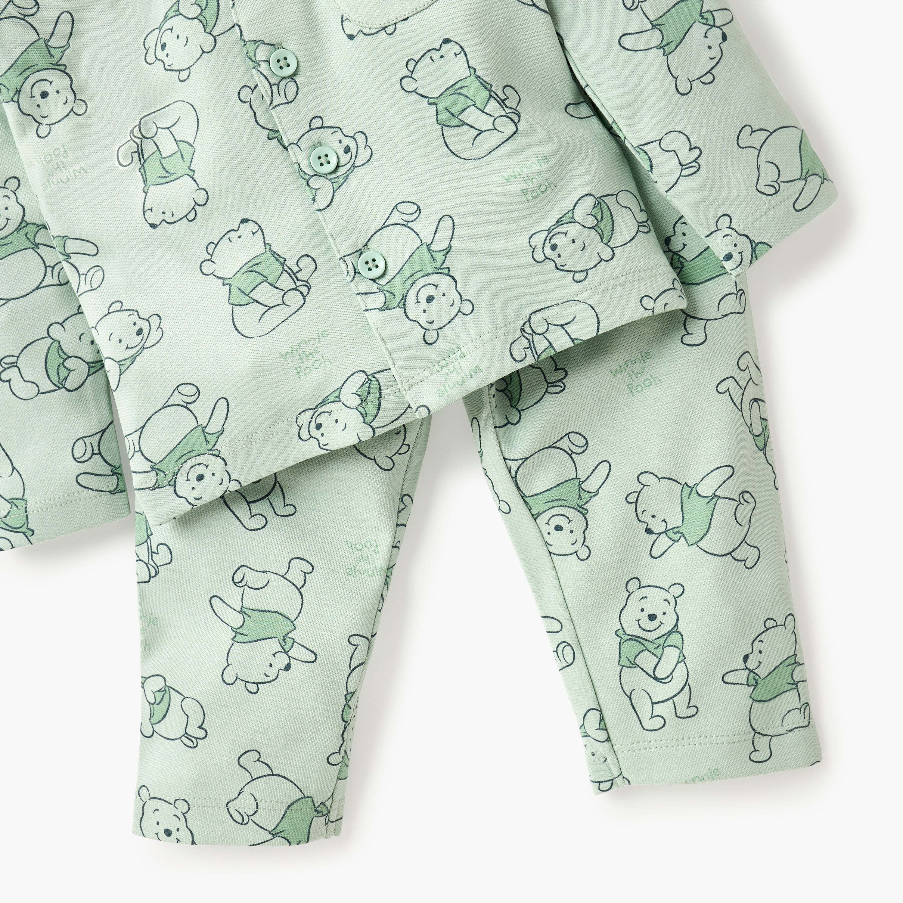 Disney Winnie the Pooh Print Shirt and Pyjama Set-baby-boys-clothing-nightwear-pyjamasets-image-5