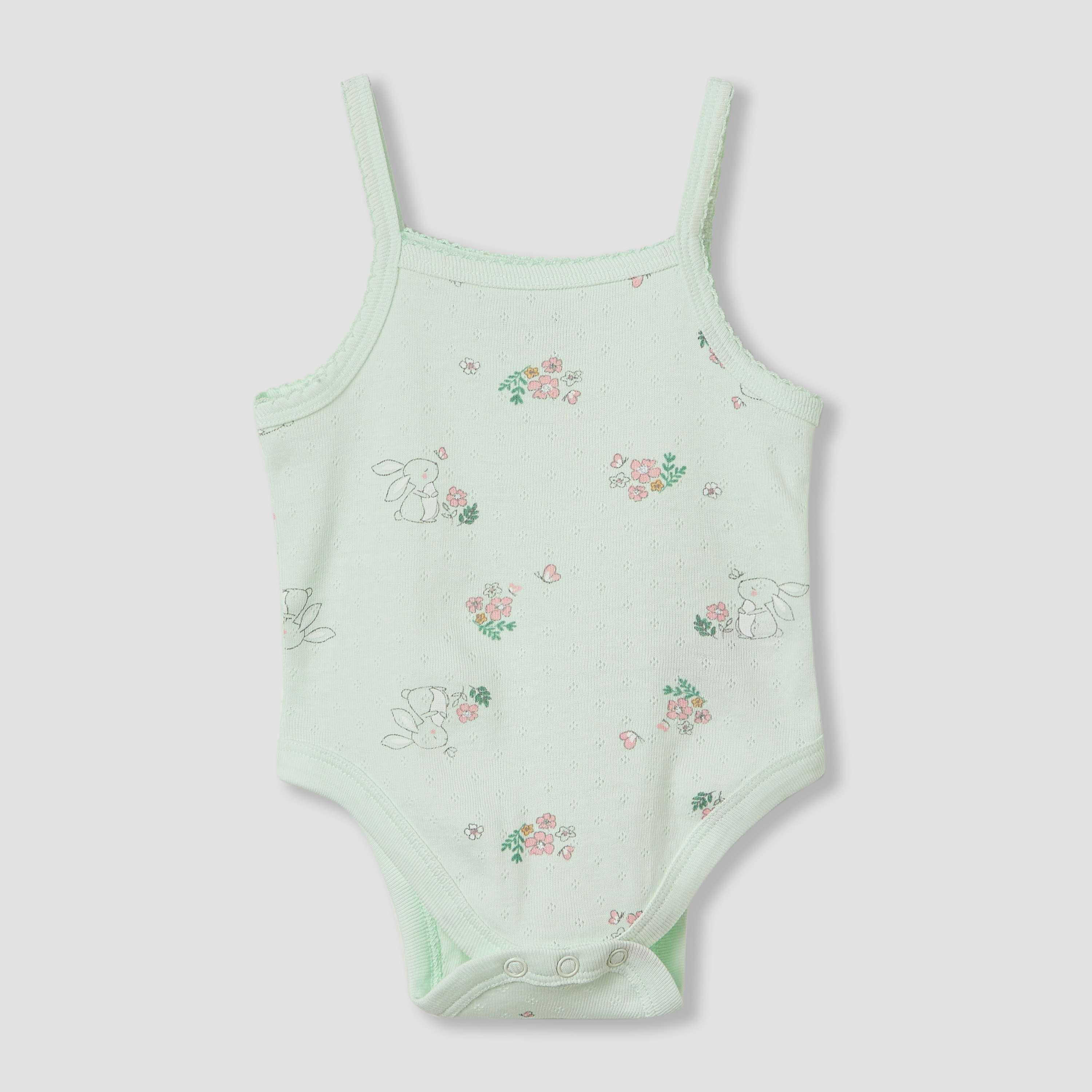 Juniors Floral Print Sleeveless Bodysuit - Set of 2-baby-girls-clothing-bodysuits-image-2