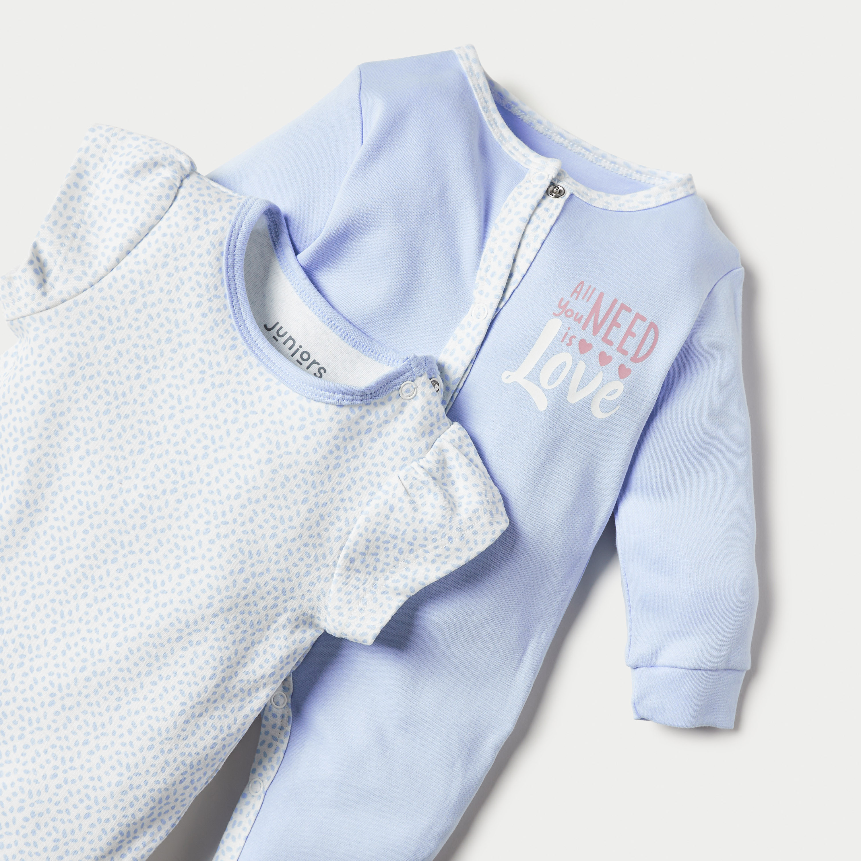 Juniors Printed Romper and Sleepsuit Set-baby-girls-clothing-nightwear-sleepsuits-image-2