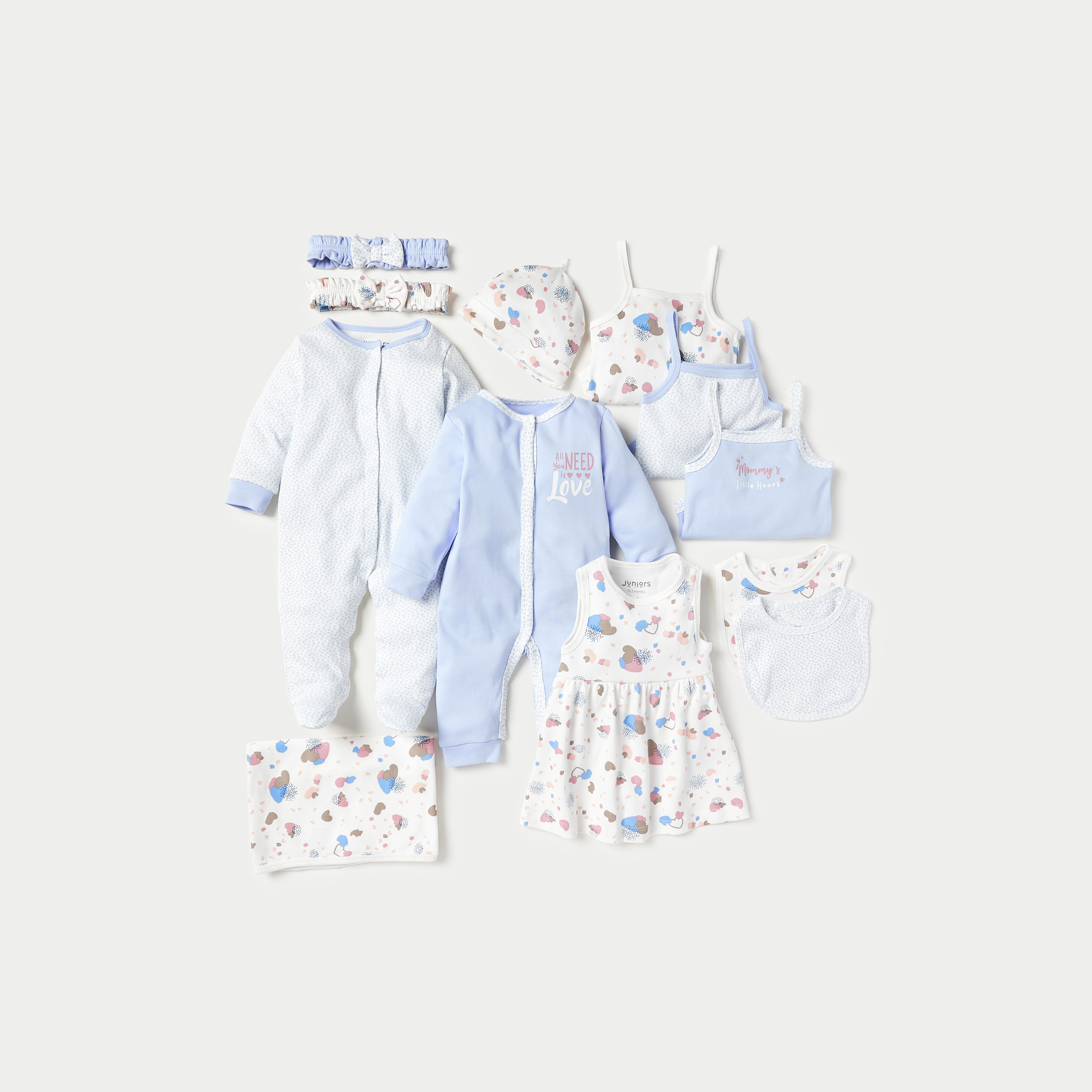 Juniors Printed Romper and Sleepsuit Set-baby-girls-clothing-nightwear-sleepsuits-image-7