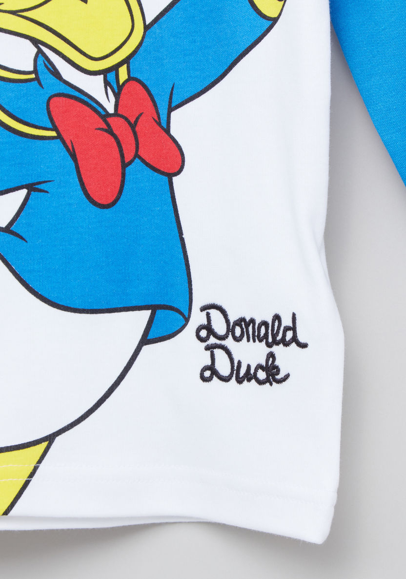Donald Duck Printed T-shirt and Pyjama Set-Pyjama Sets-image-2