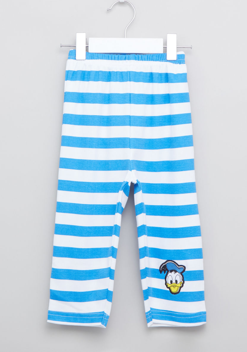 Donald Duck Printed T-shirt and Pyjama Set-Pyjama Sets-image-3