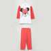Minnie Mouse Printed Long Sleeves T-Shirt and Pyjama Set-Pyjama Sets-thumbnail-0