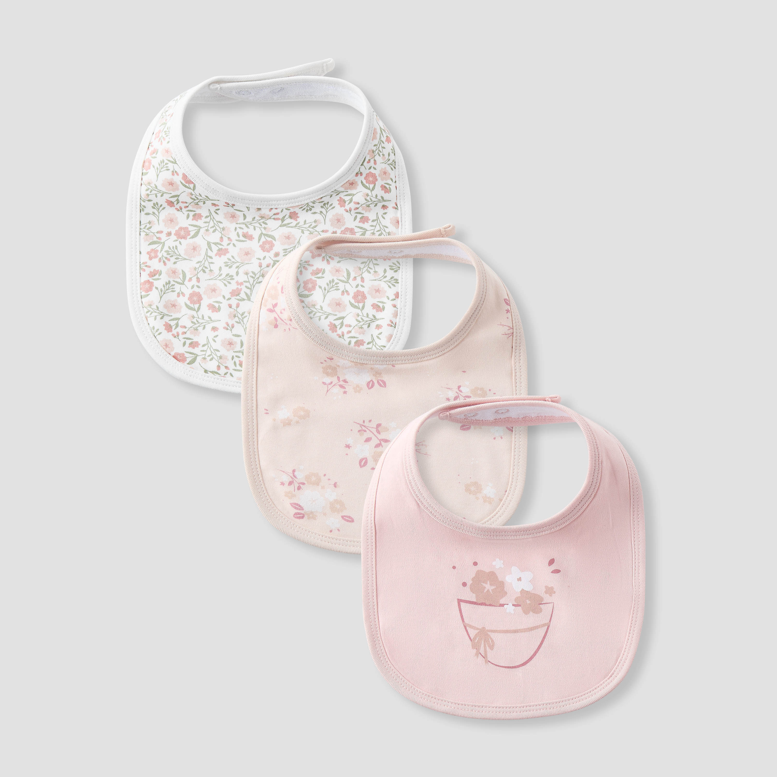 Pack of 3 Juniors Baby Bib with Snap Button Closure-baby-feeding-bibs-image-1