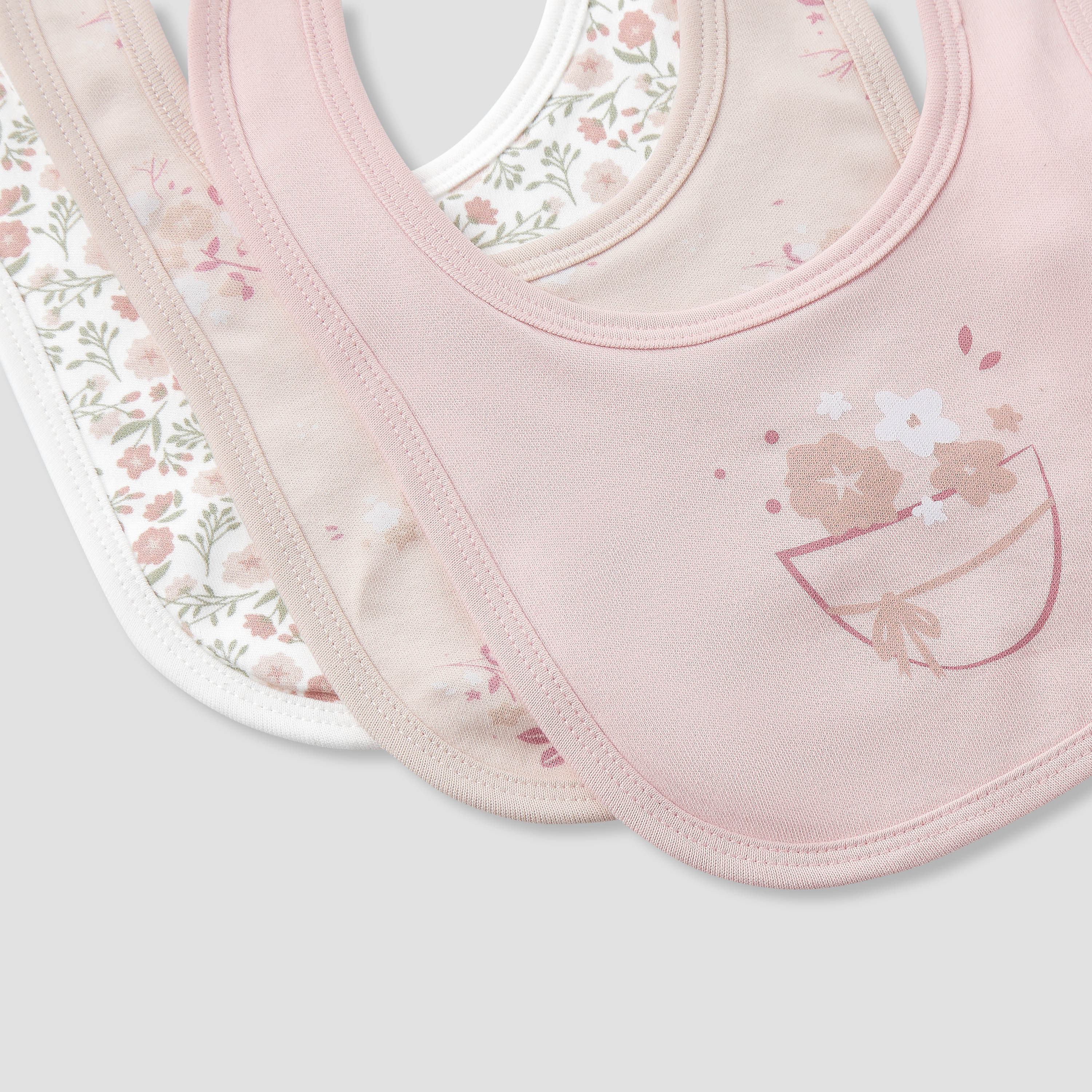 Pack of 3 Juniors Baby Bib with Snap Button Closure-baby-feeding-bibs-image-6