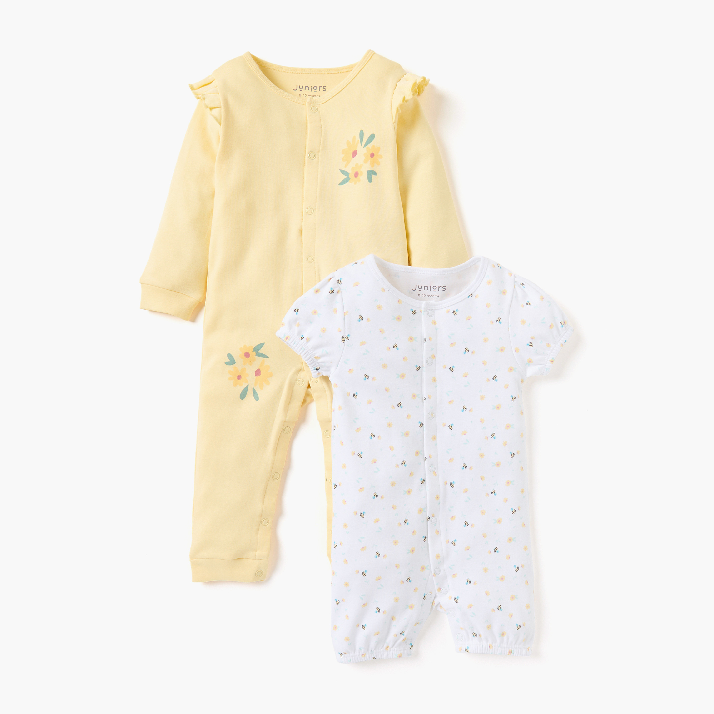 طقم بدلة نوم وأفرول بطبعات من جونيورز-baby-girls-clothing-nightwear-sleepsuits-image-1