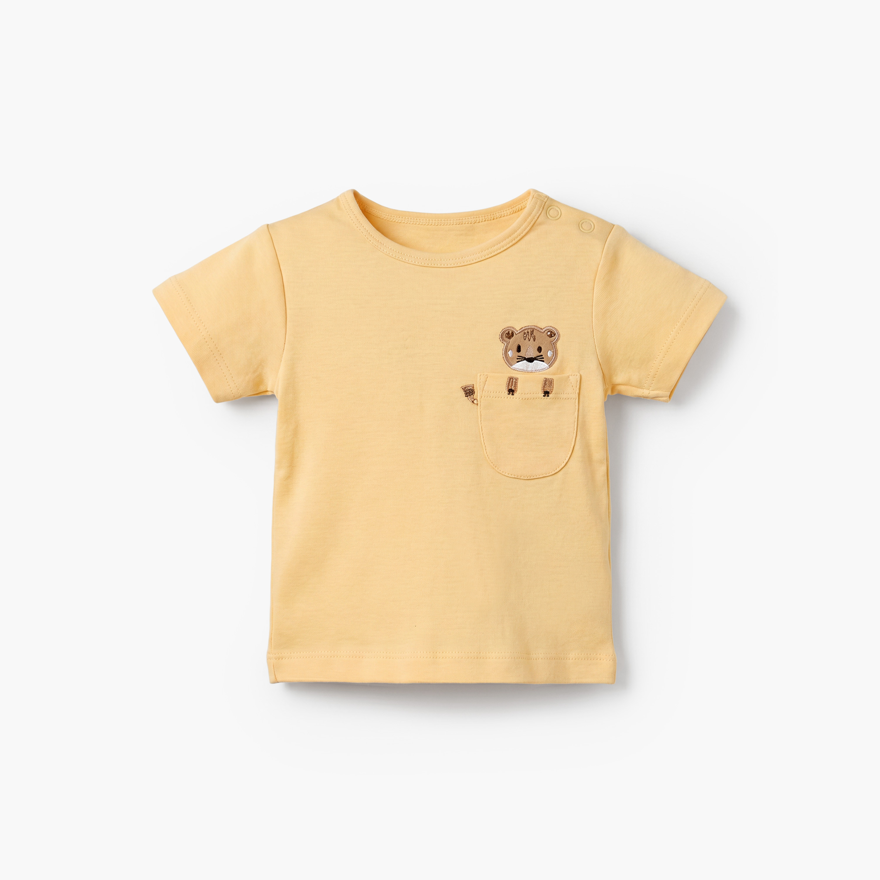 Juniors Crew Neck Short Sleeves T-shirt and Shorts Set with Safari Print-baby-boys-clothing-setsandcoords-image-2