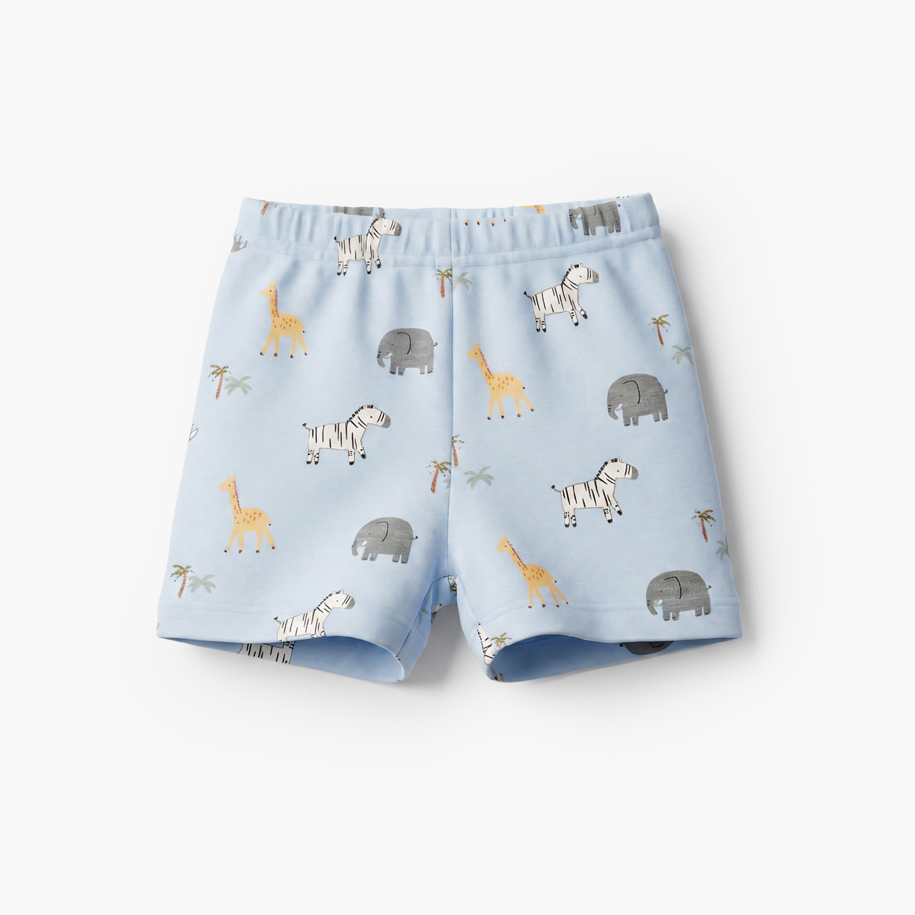 Juniors Crew Neck Short Sleeves T-shirt and Shorts Set with Safari Print-baby-boys-clothing-setsandcoords-image-3