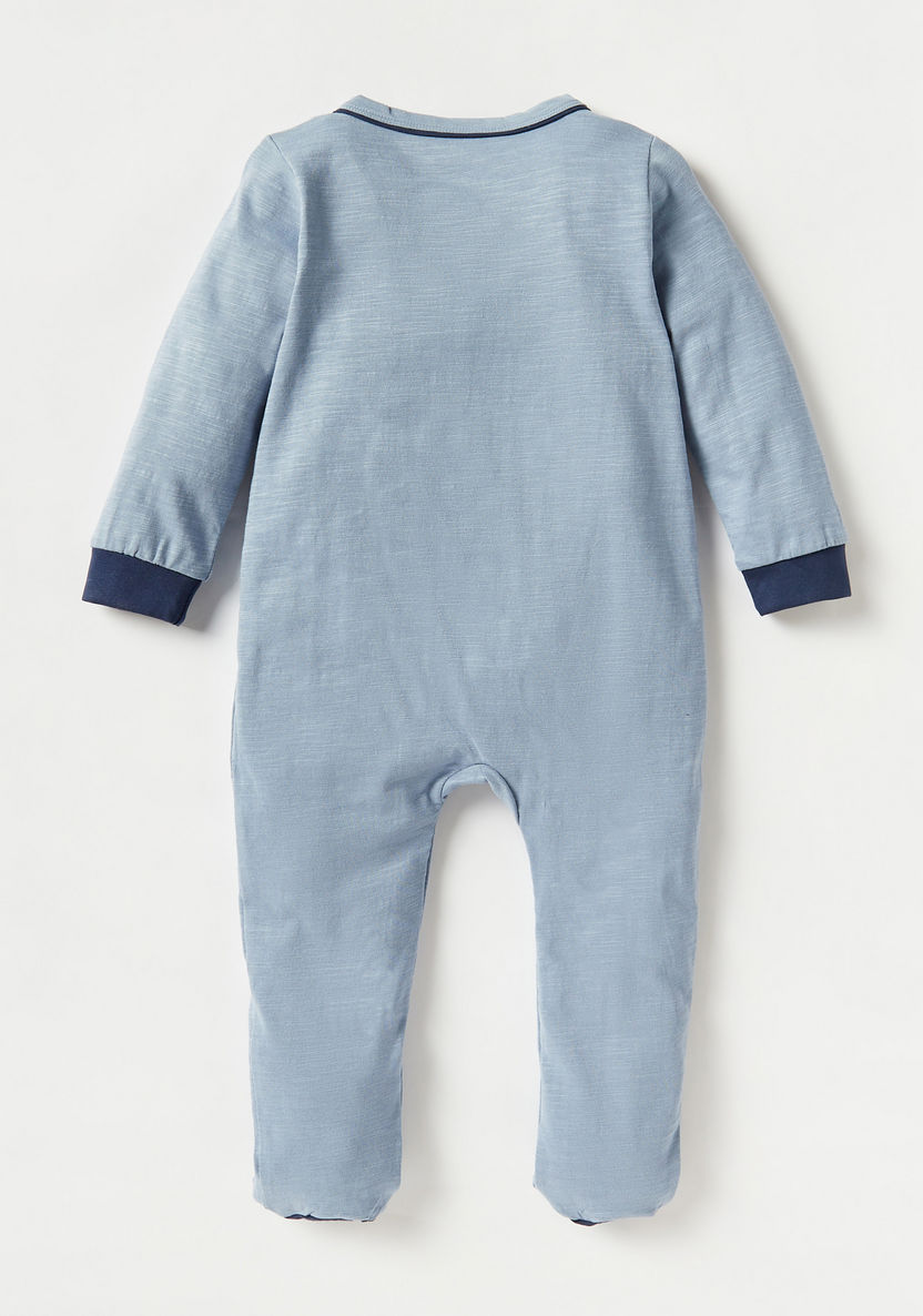 Juniors Vehicle Applique Detail Sleepsuit with Long Sleeves-Sleepsuits-image-1