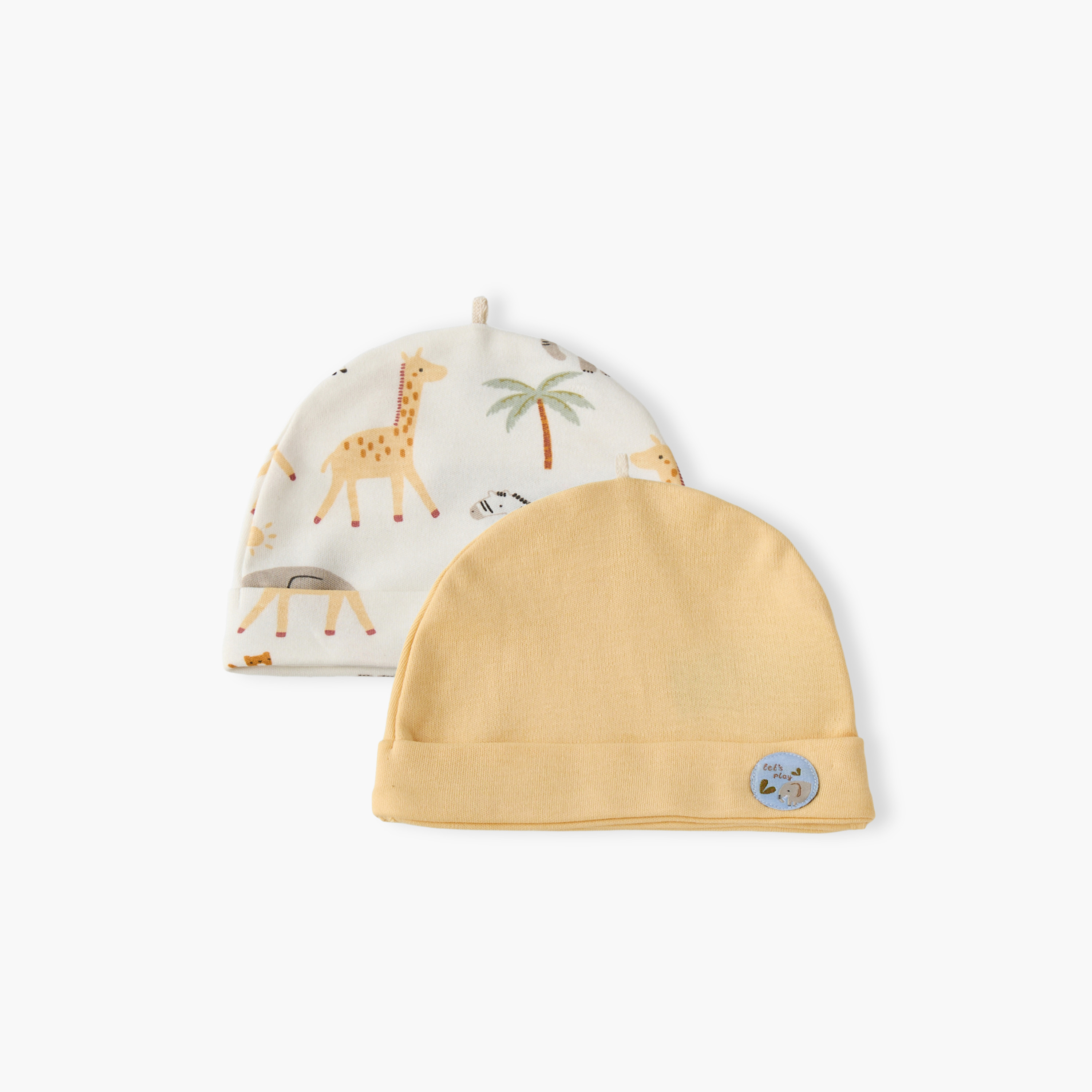 Pack of 2 Juniors Cap with Assorted Design-baby-boys-accessories-caps-image-1