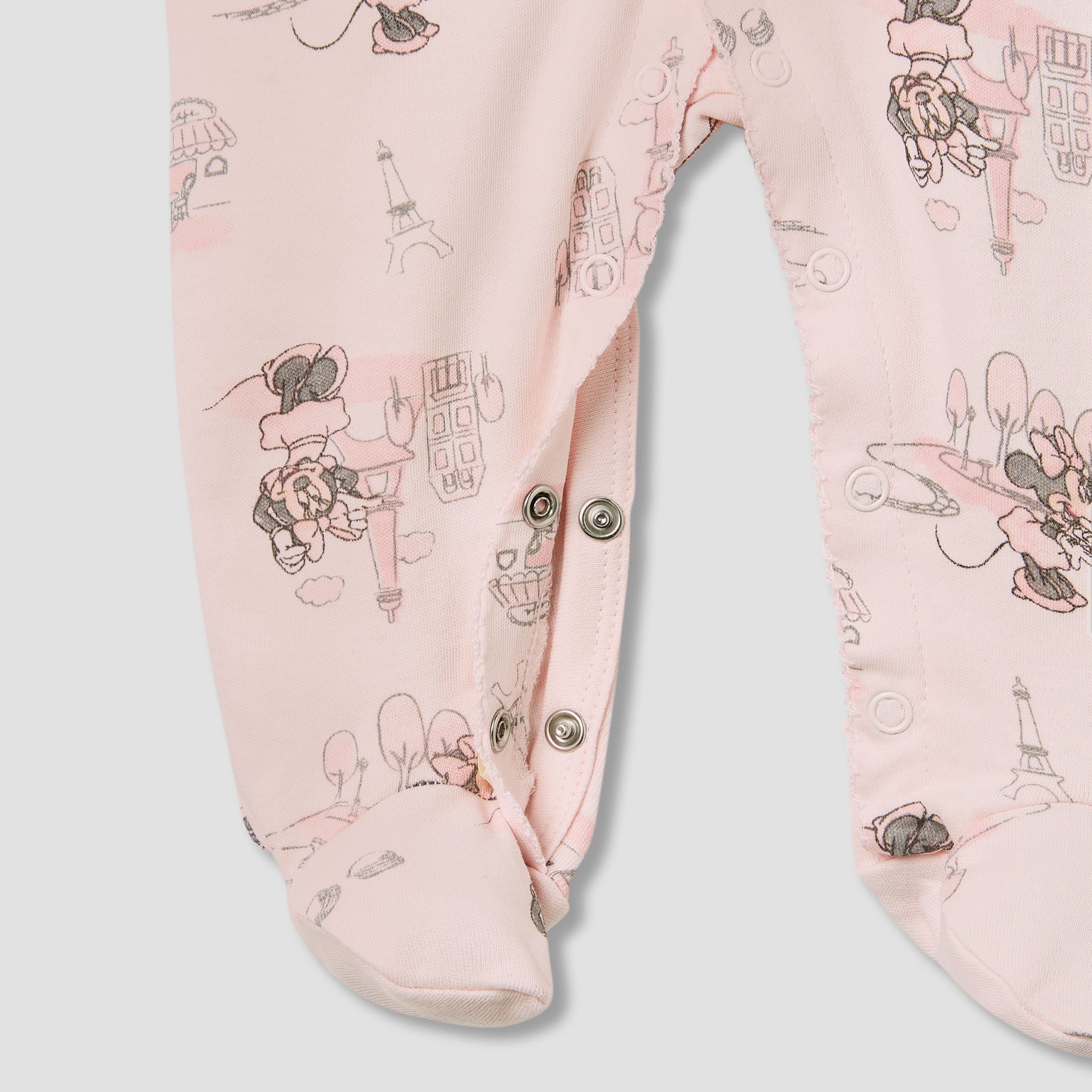 Disney Minnie Mouse Print Sleepsuit with Long Sleeves-baby-girls-clothing-nightwear-sleepsuits-image-4