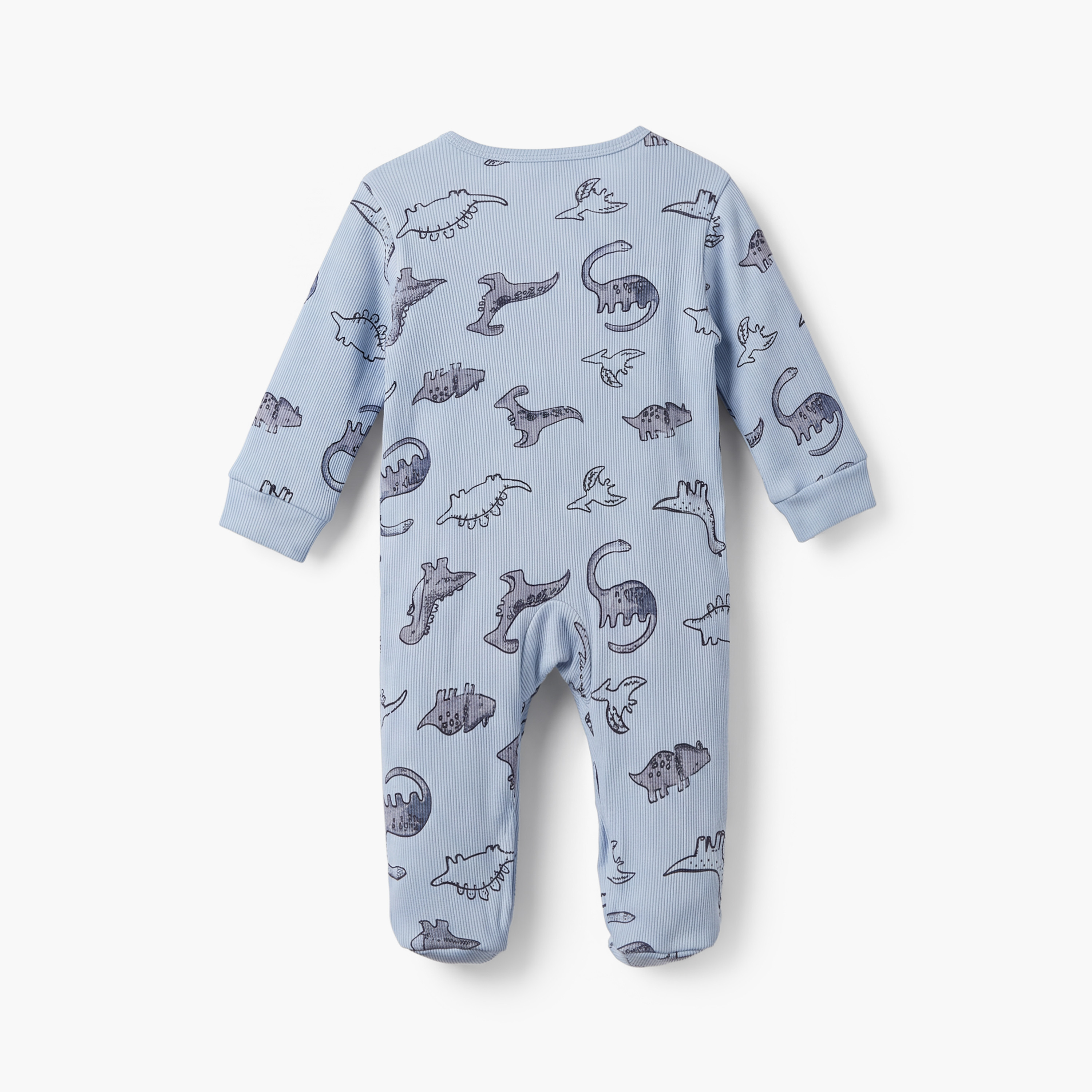 طقم من 2 - بدلة نوم بياقة ضيقة وأكمام طويلة وزر إغلاق من جونيورز-baby-boys-clothing-nightwear-sleepsuits-image-6