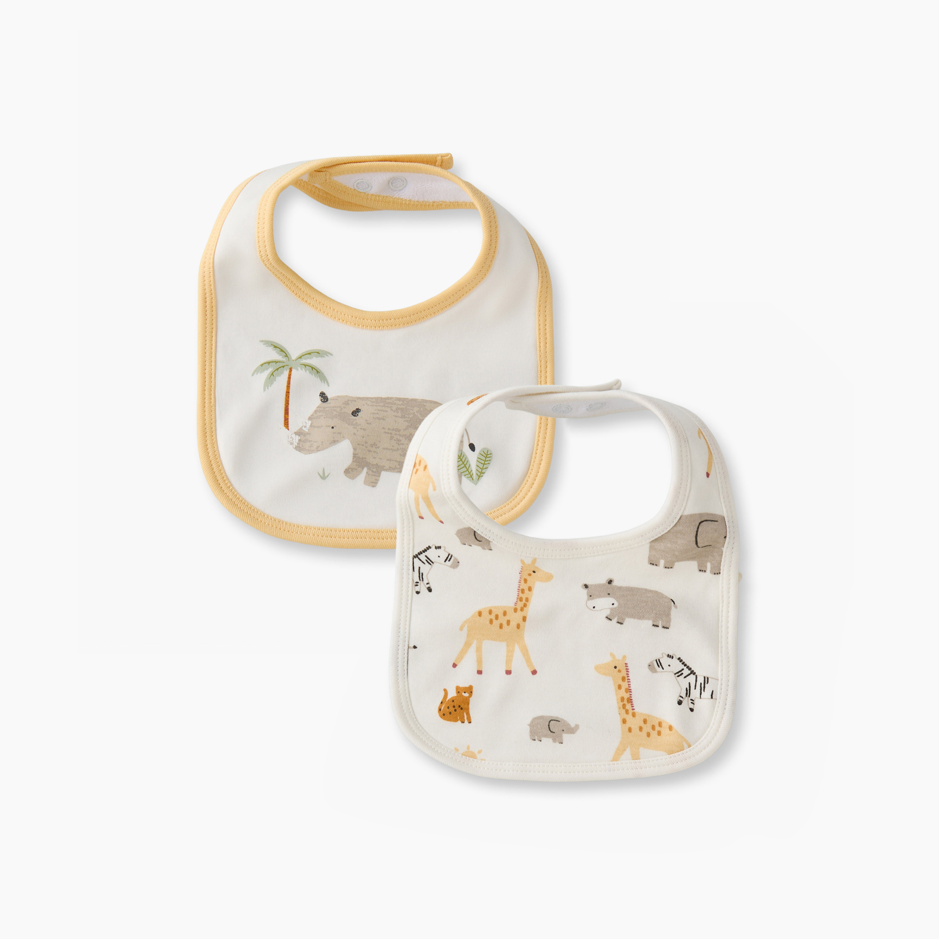 Pack of 2 Juniors Baby Bib with Safari Print-baby-feeding-bibs-image-1