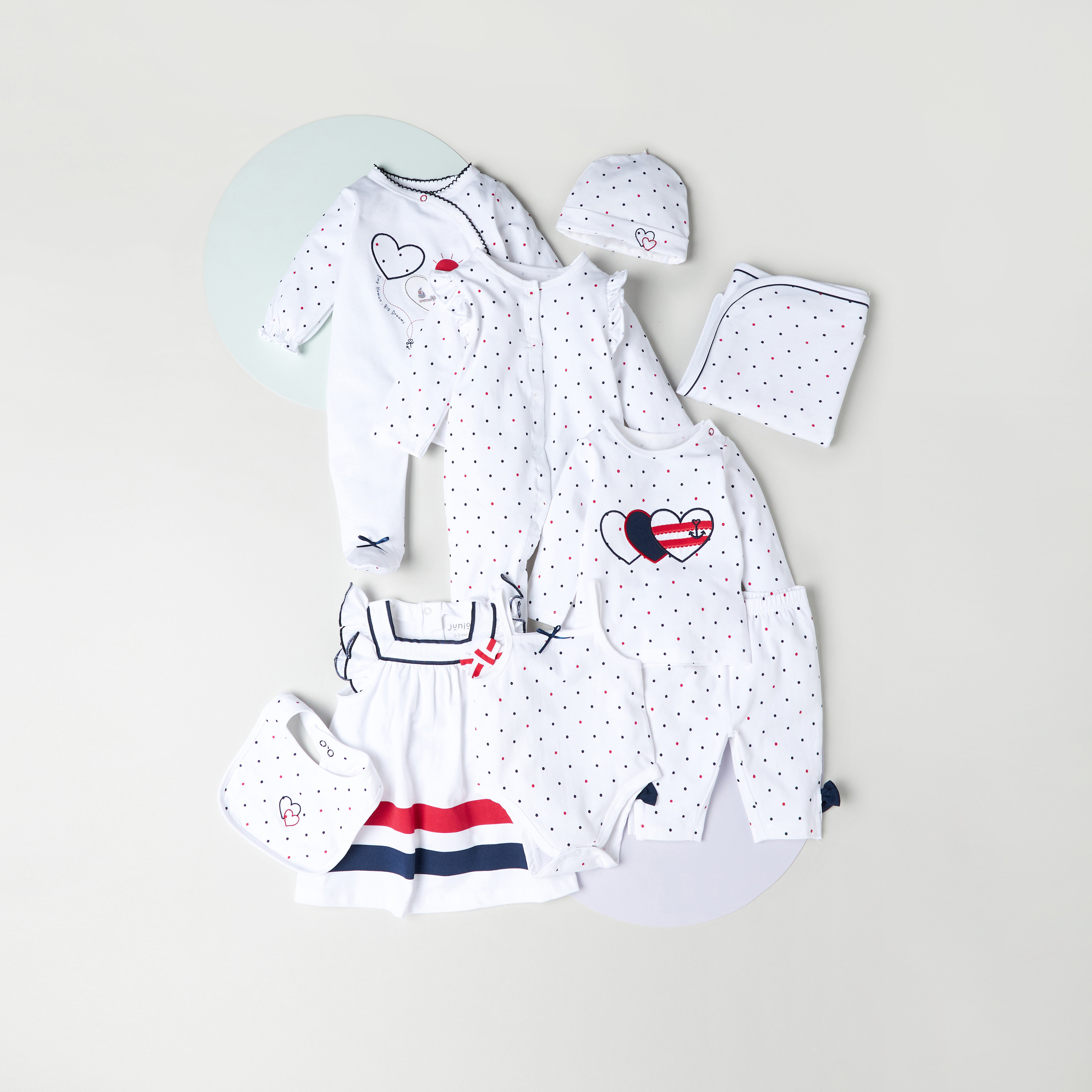 Juniors All-Over Polka Dot Print Sleepsuit with Long Sleeves and Ruffle Detail-baby-girls-clothing-nightwear-sleepsuits-image-5