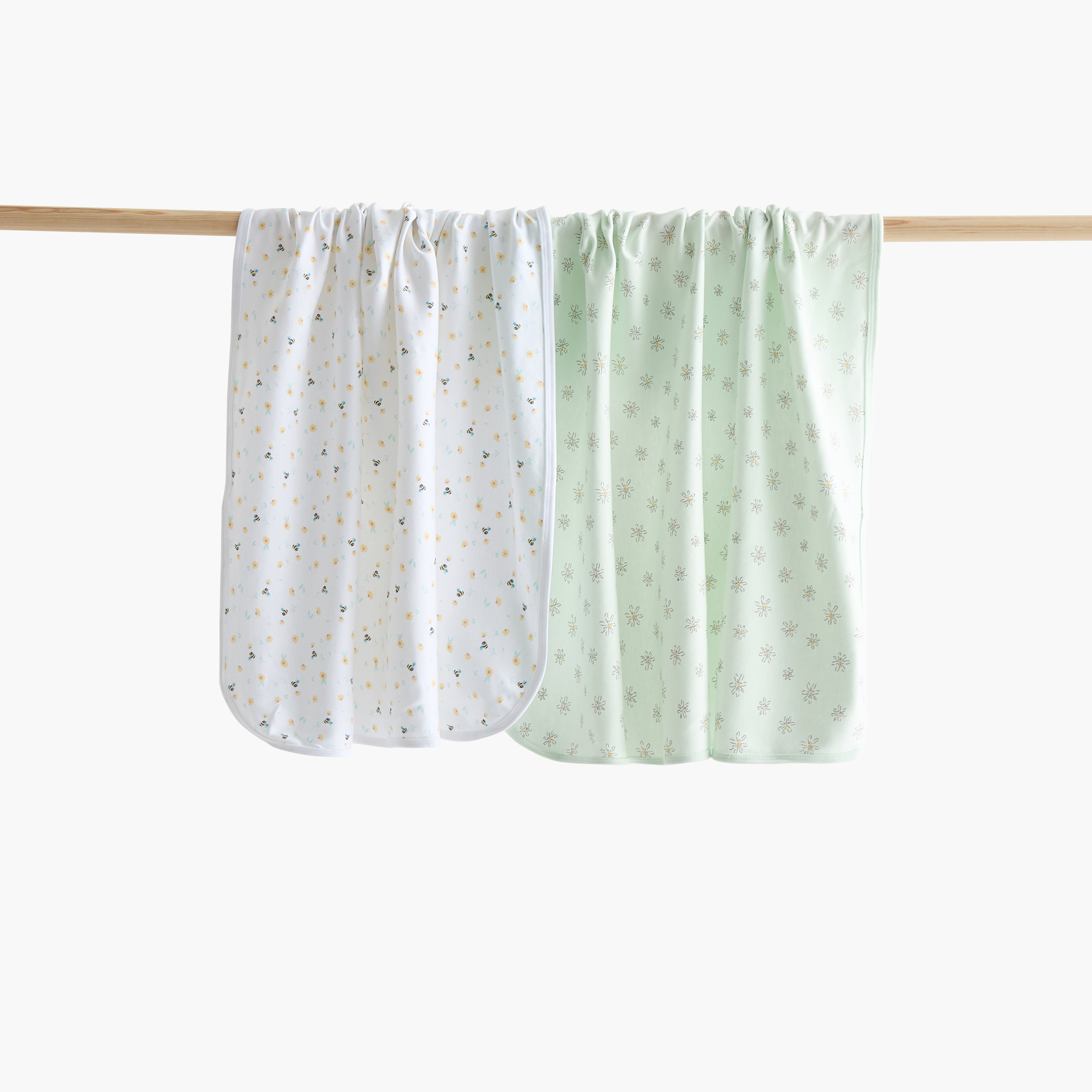 Juniors 2-Piece Printed Receiving Blanket - 70x70 cm-baby-nursery-blanketsandswaddles-receivingblankets-image-1
