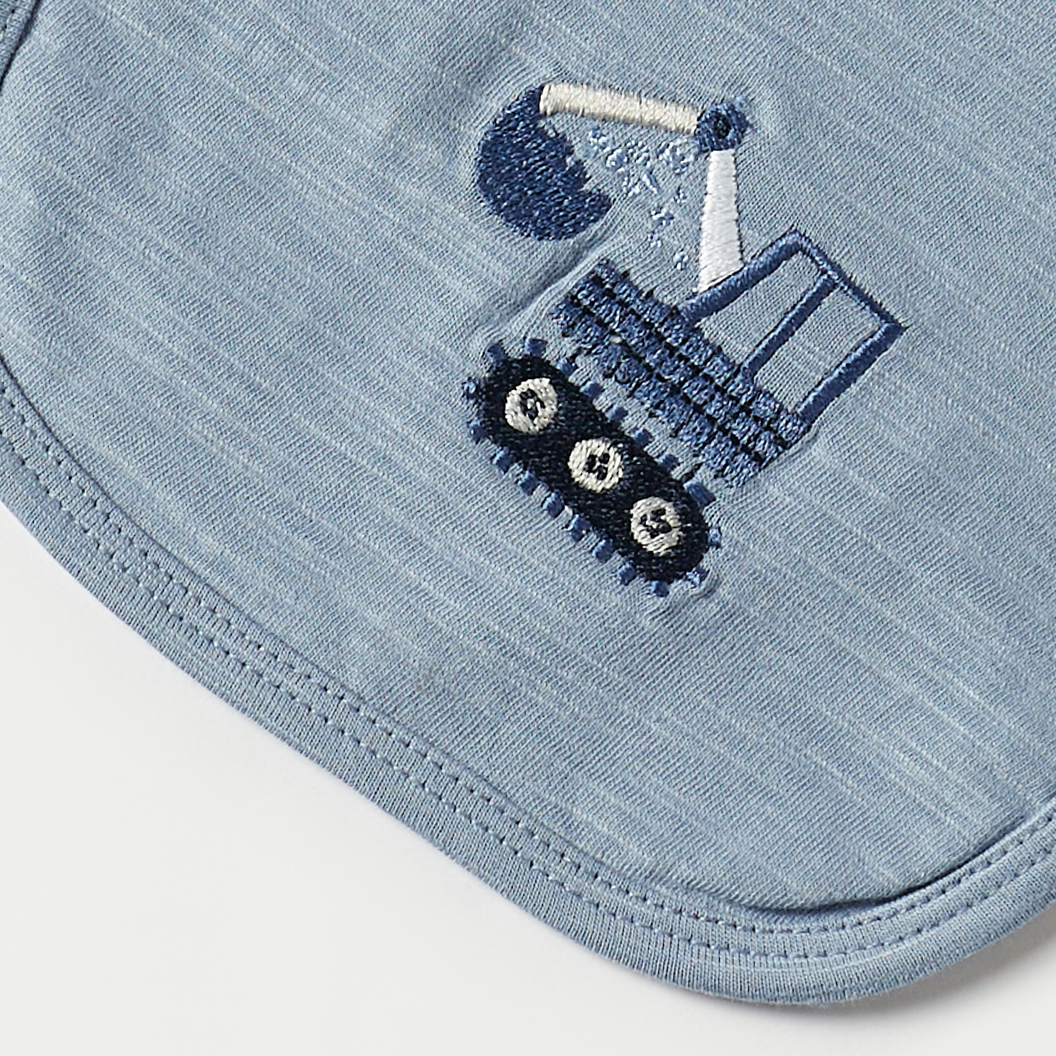 Juniors Embroidered Bib with Snap Back Closure-baby-feeding-bibs-image-4