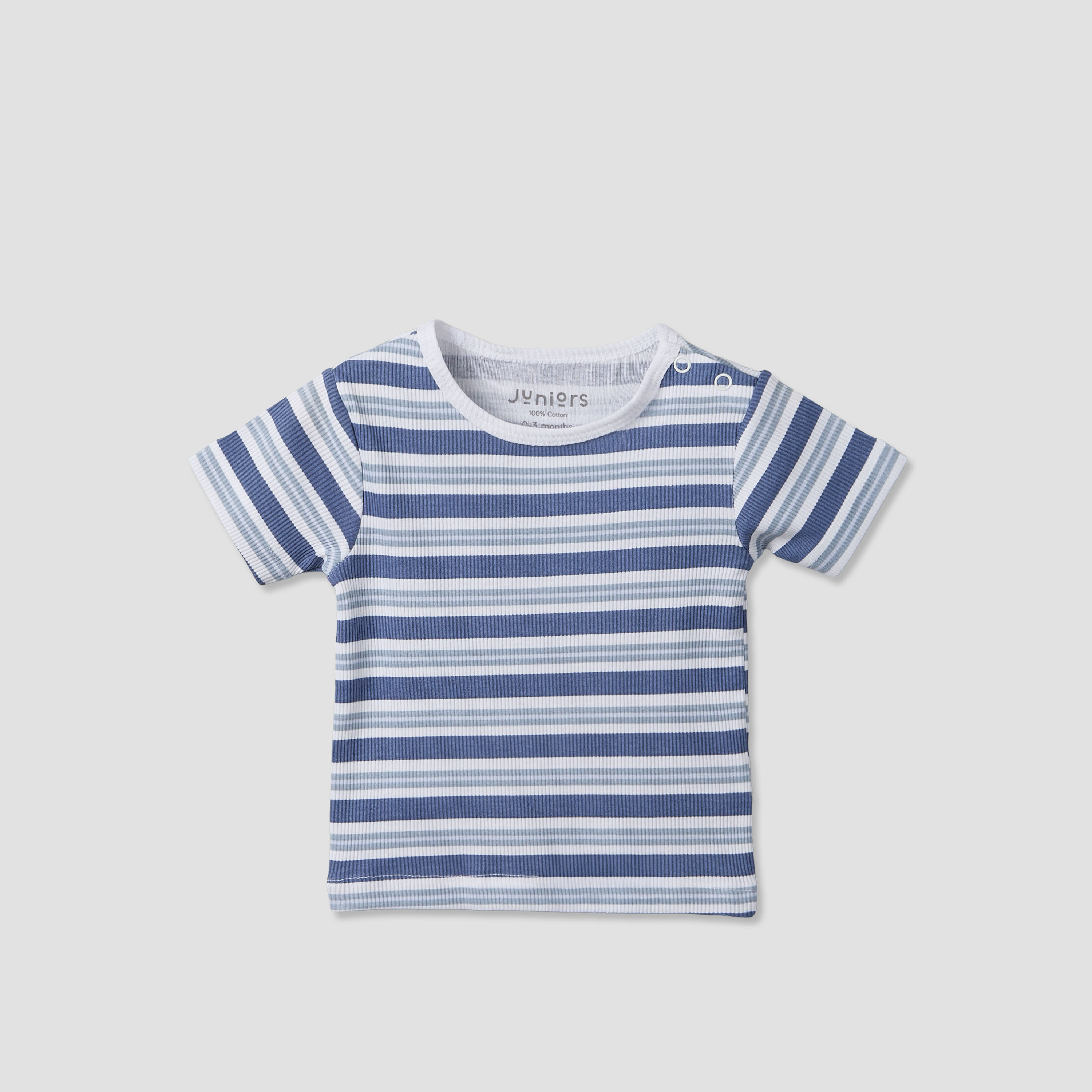 طقم دنغري وتيشيرت بياقة مستديرة وأكمام قصيرة بطبعات ديناصورات من جونيورز.-baby-boys-clothing-setsandcoords-image-4